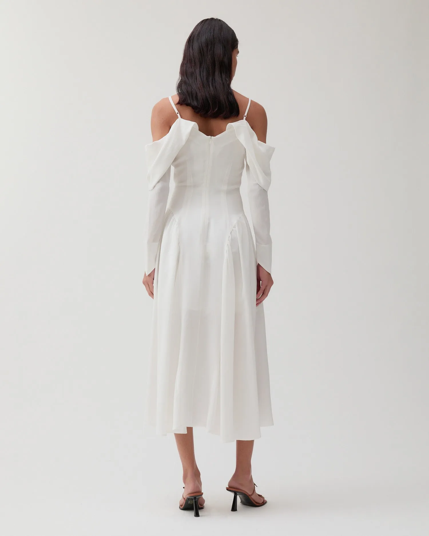 Casey Dress Silk Crepe de Chine Off-White sold by Rejina Pyo product image thumbnail 3