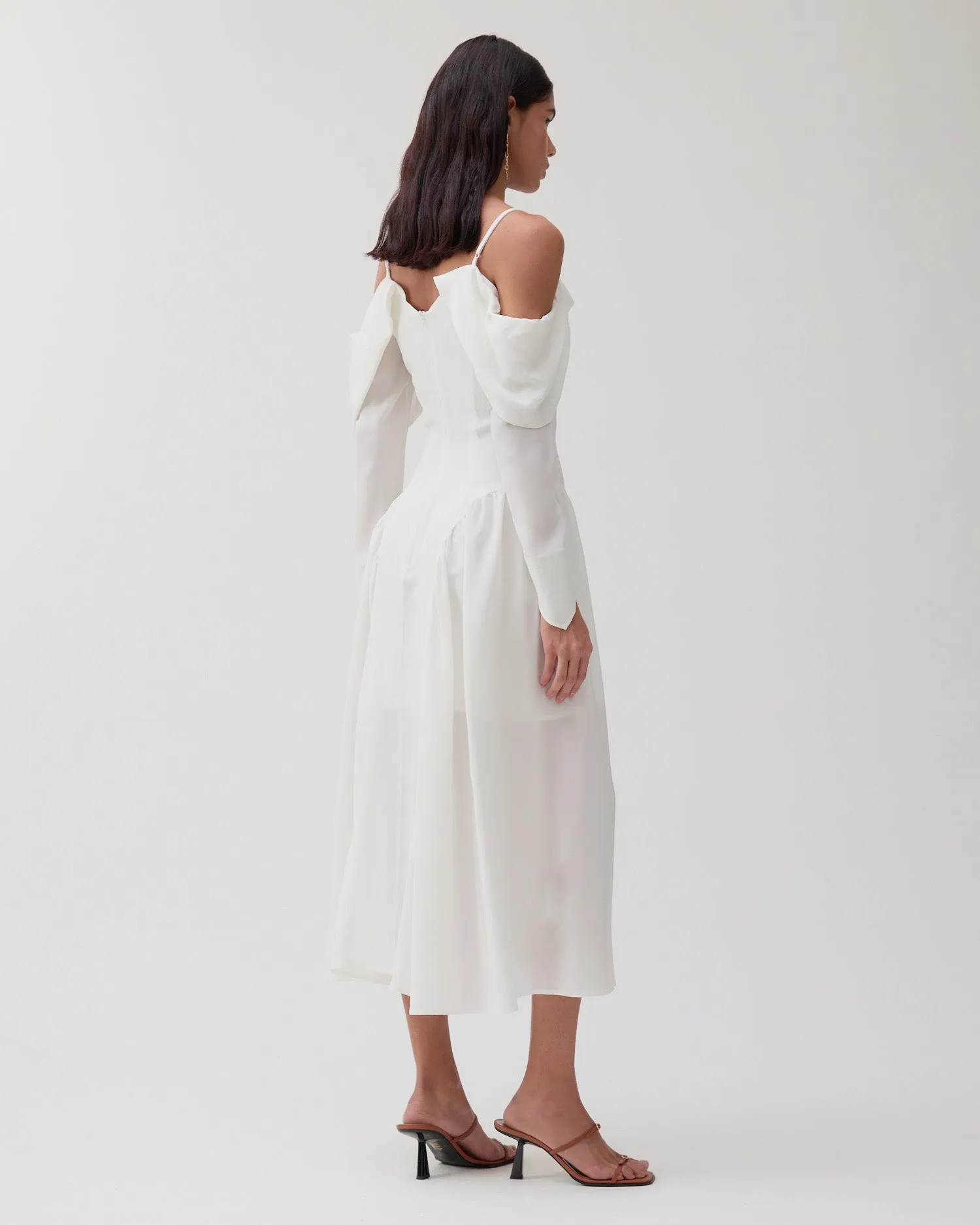 Casey Dress Silk Crepe de Chine Off-White sold by Rejina Pyo product image thumbnail 5