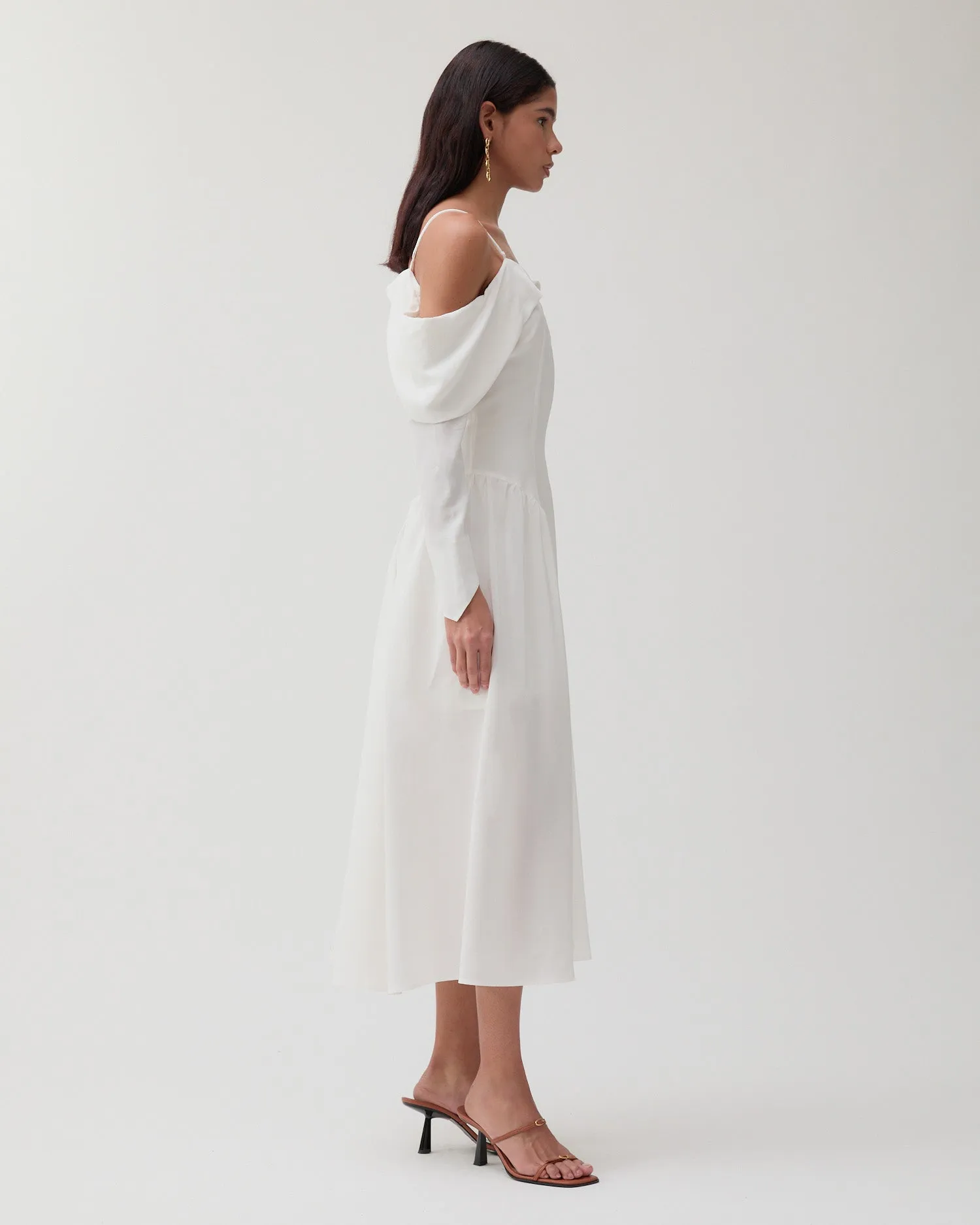 Casey Dress Silk Crepe de Chine Off-White sold by Rejina Pyo product image thumbnail 4