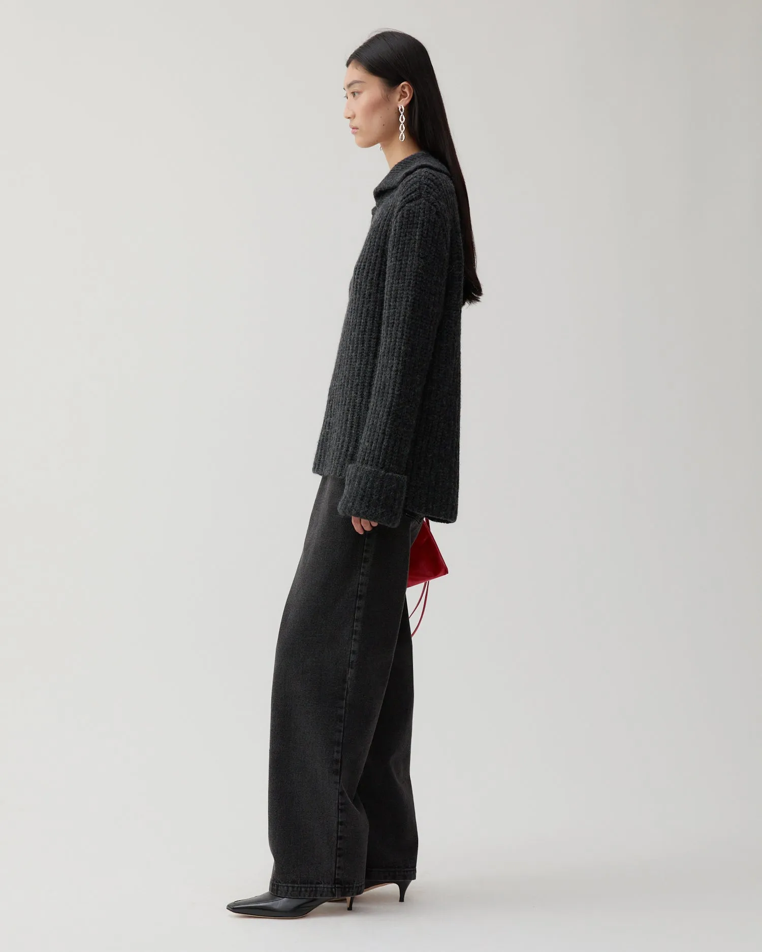 Alison Sweater Chunky Alpaca Dark Grey sold by Rejina Pyo product image thumbnail 5