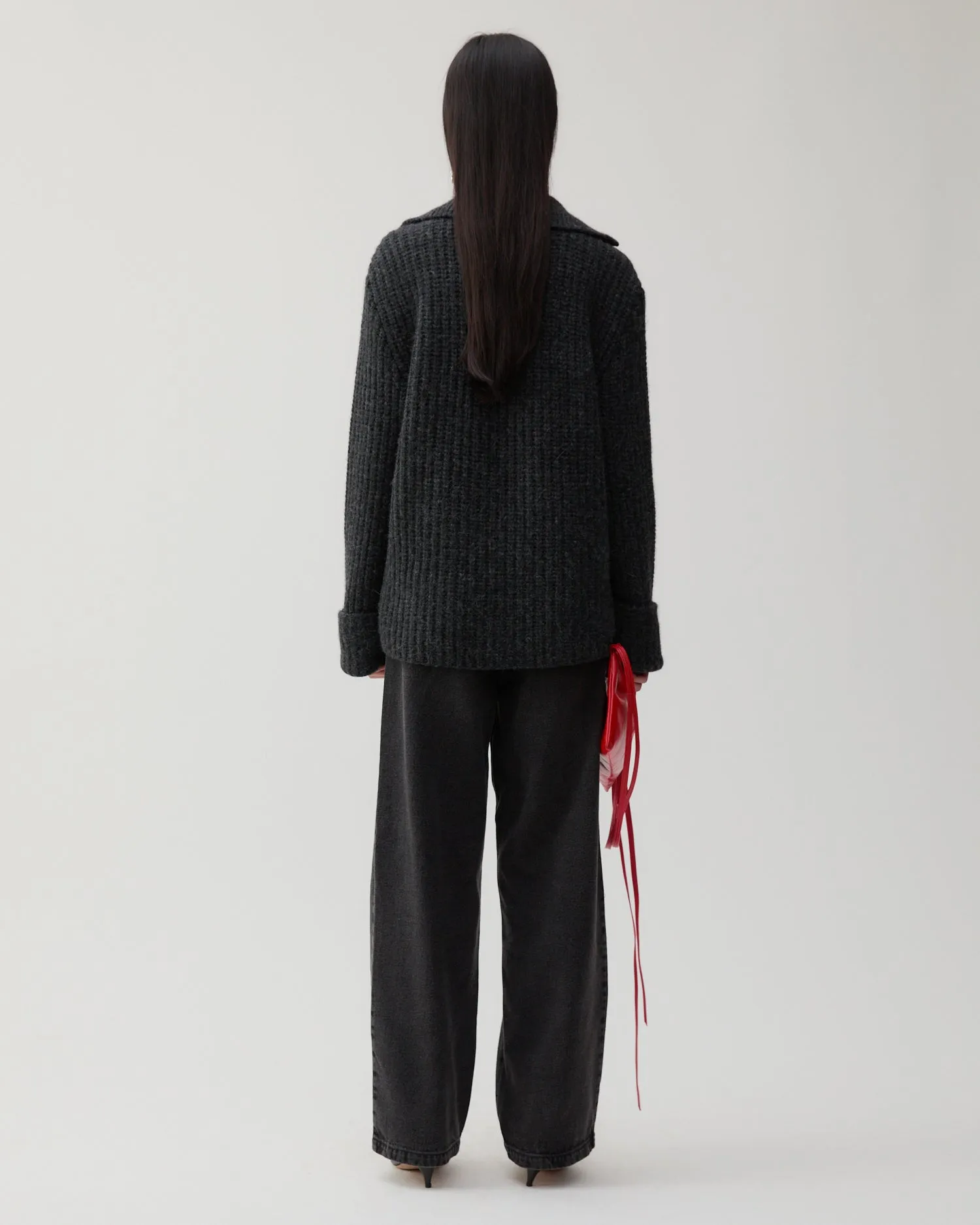 Alison Sweater Chunky Alpaca Dark Grey sold by Rejina Pyo product image thumbnail 4