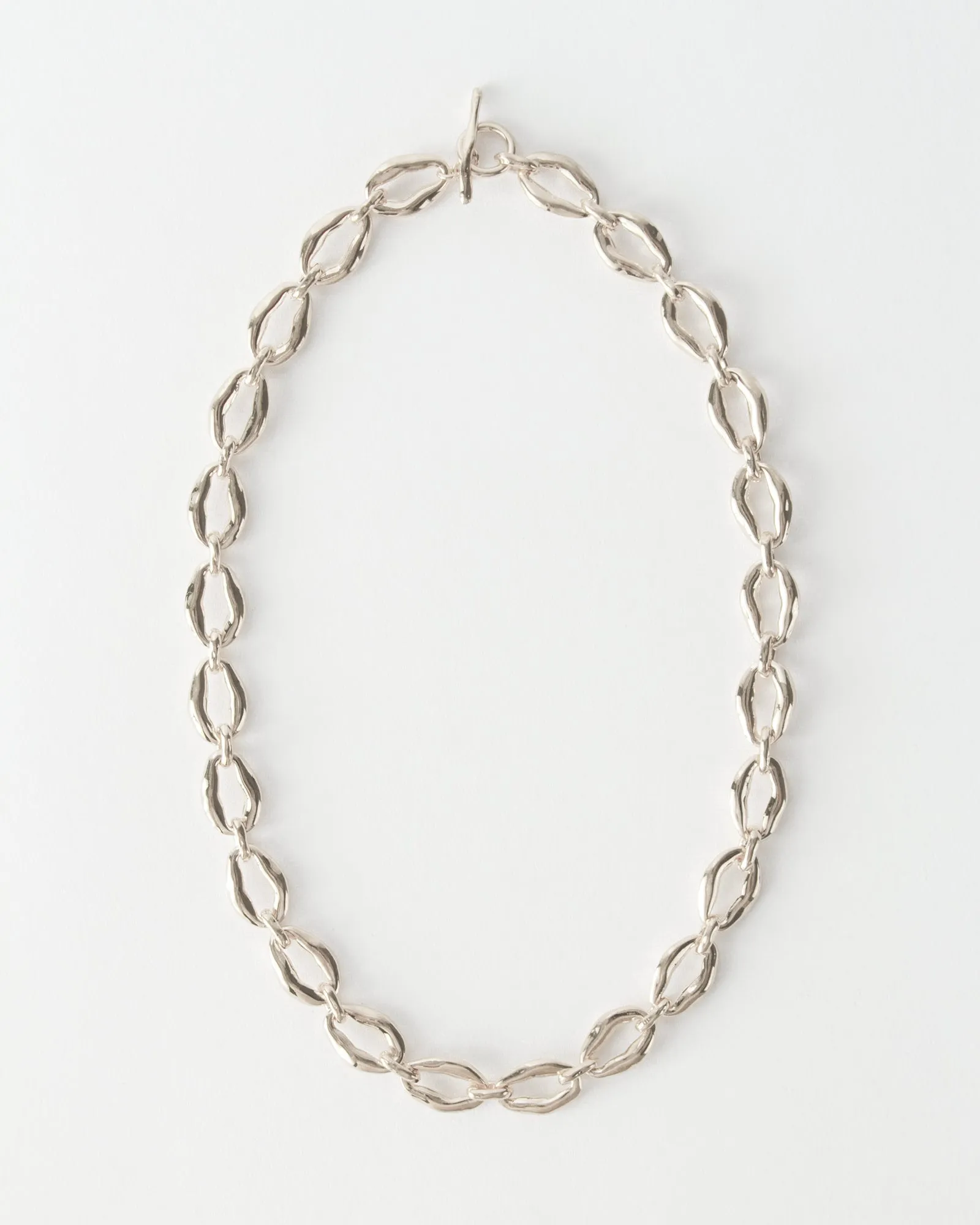 Munch x Rejina Pyo Grand Molten Chain Necklace Silver Plated sold by Rejina Pyo