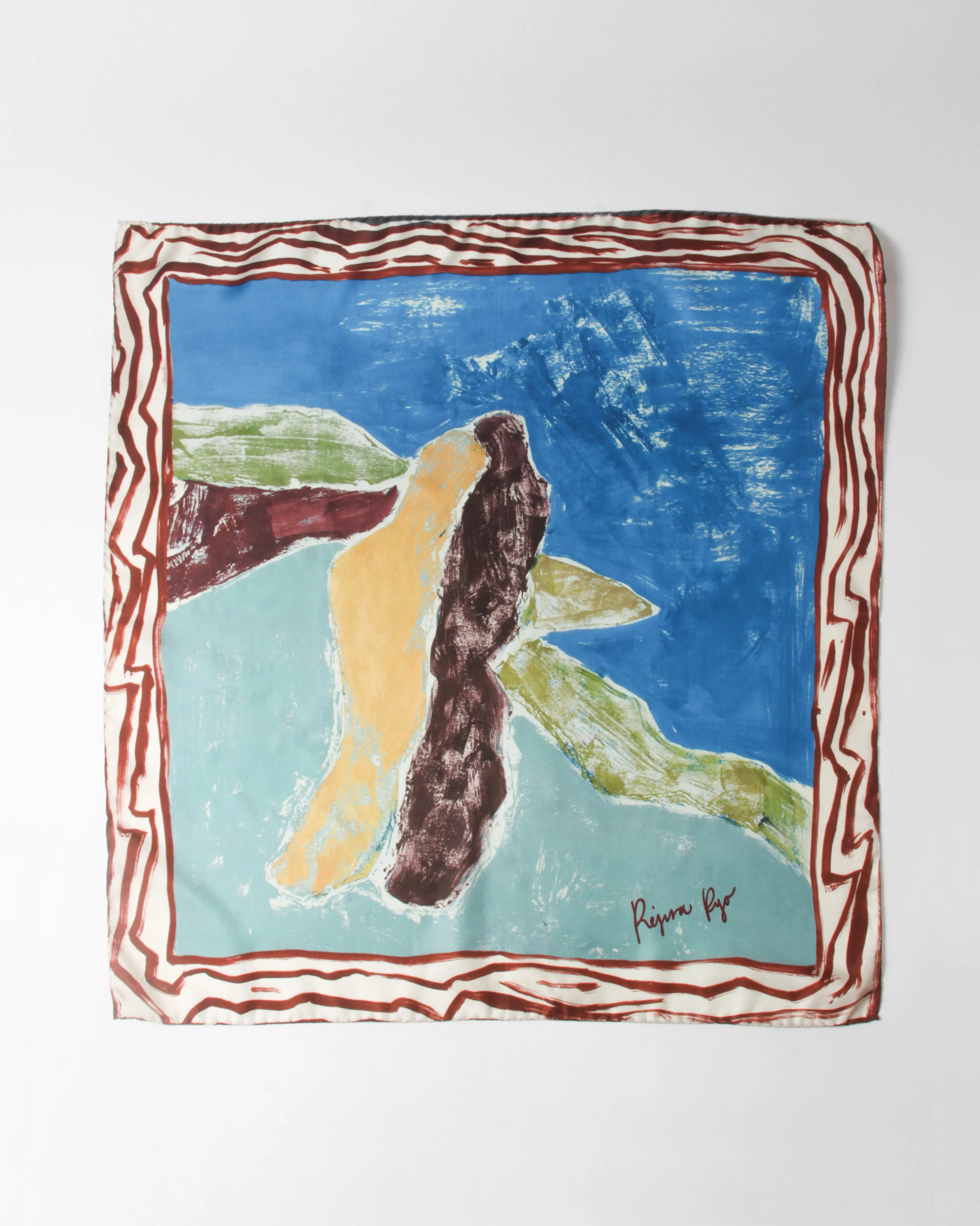 Munch x Rejina Pyo Silk Scarf Print Blue sold by Rejina Pyo
