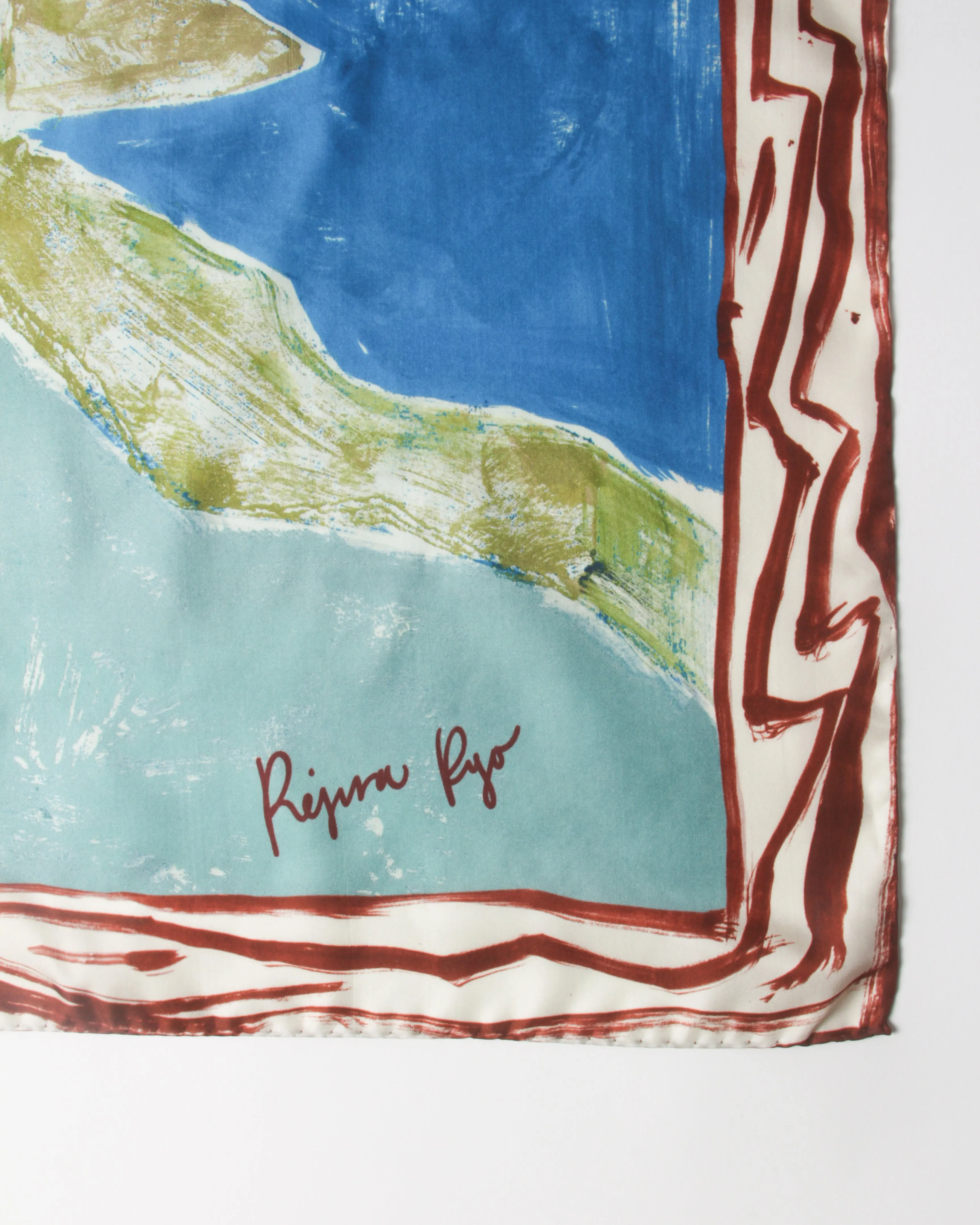 Munch x Rejina Pyo Silk Scarf Print Blue sold by Rejina Pyo product image thumbnail 5