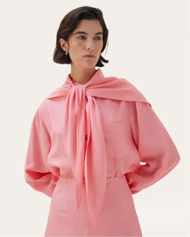 Jolene Blouse Viscose Pink made by Rejina Pyo