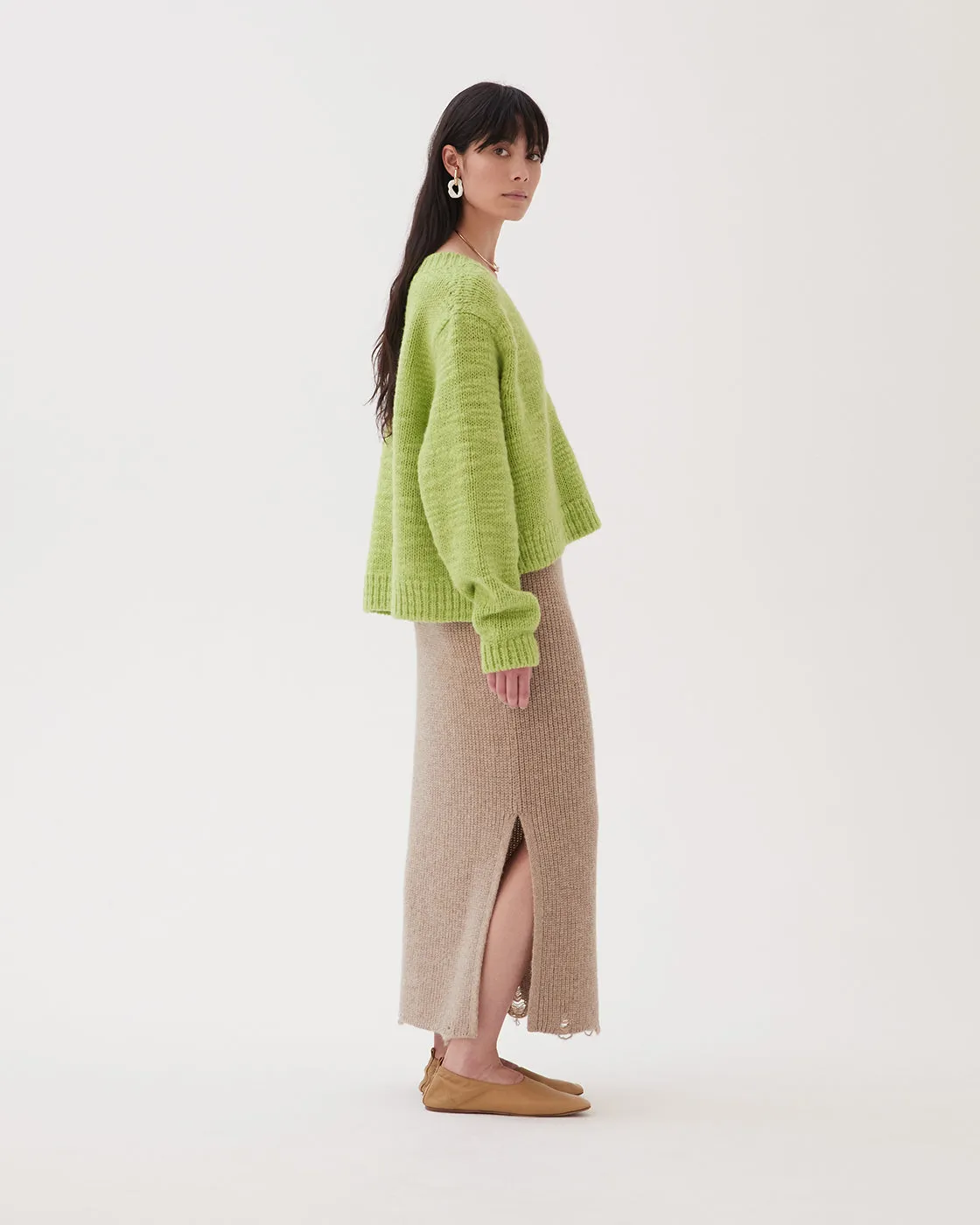 Leanne Skirt Alpaca Oat sold by Rejina Pyo product image thumbnail 2