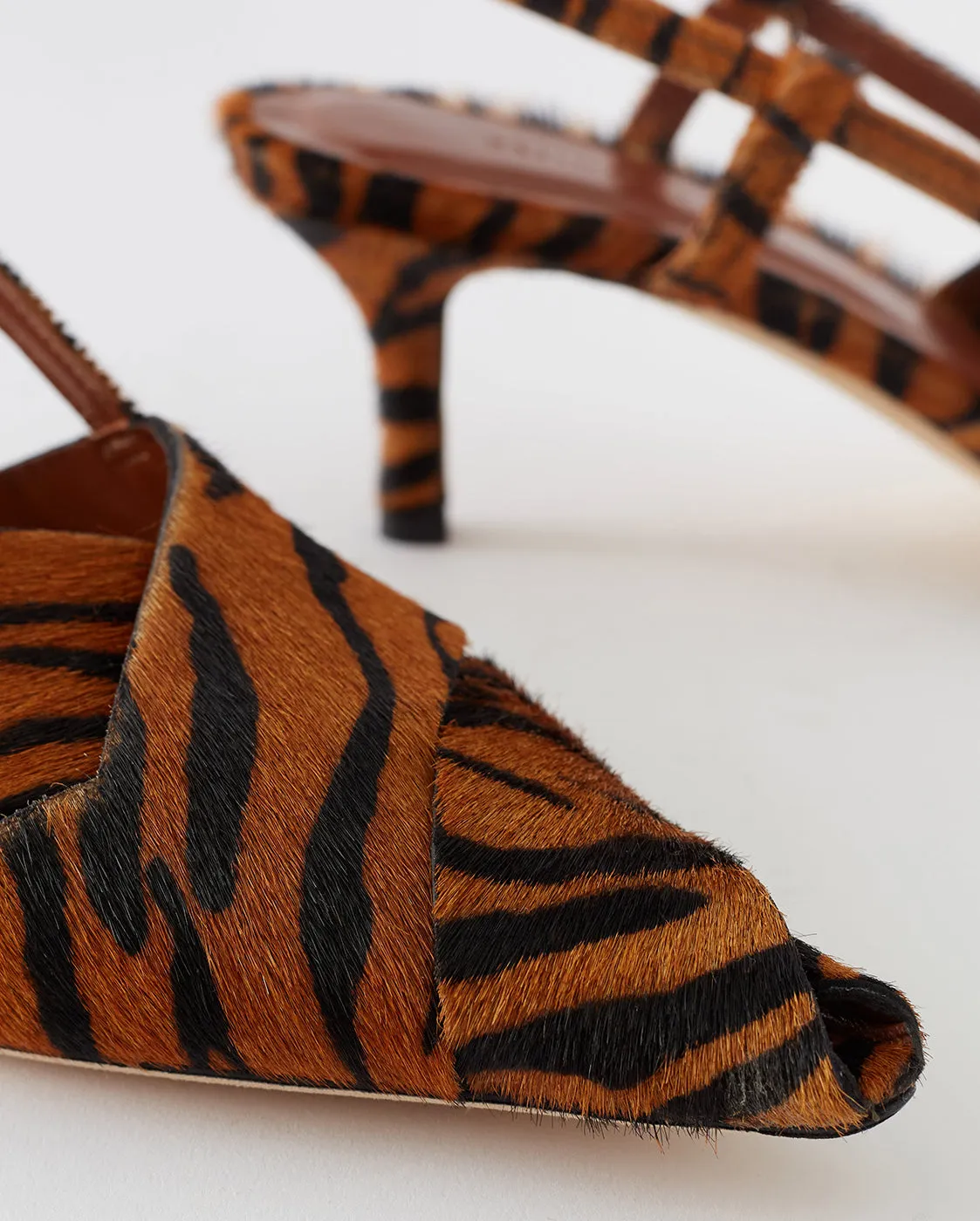 Wrap Kitten Heels Calfhair Print Brown sold by Rejina Pyo product image thumbnail 4