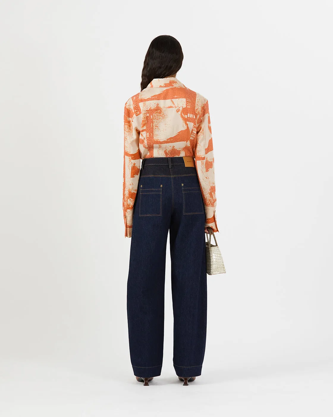 Camille Shirt Tencel Print Rust sold by Rejina Pyo product image thumbnail 3
