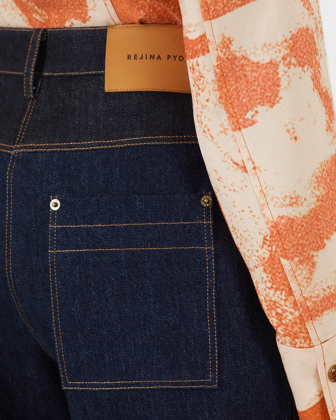 Camille Shirt Tencel Print Rust sold by Rejina Pyo product image thumbnail 4