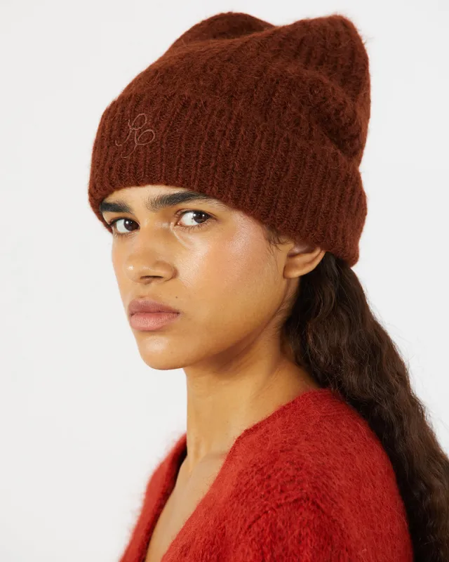 RP Beanie Alpaca Blend Brown sold by Rejina Pyo