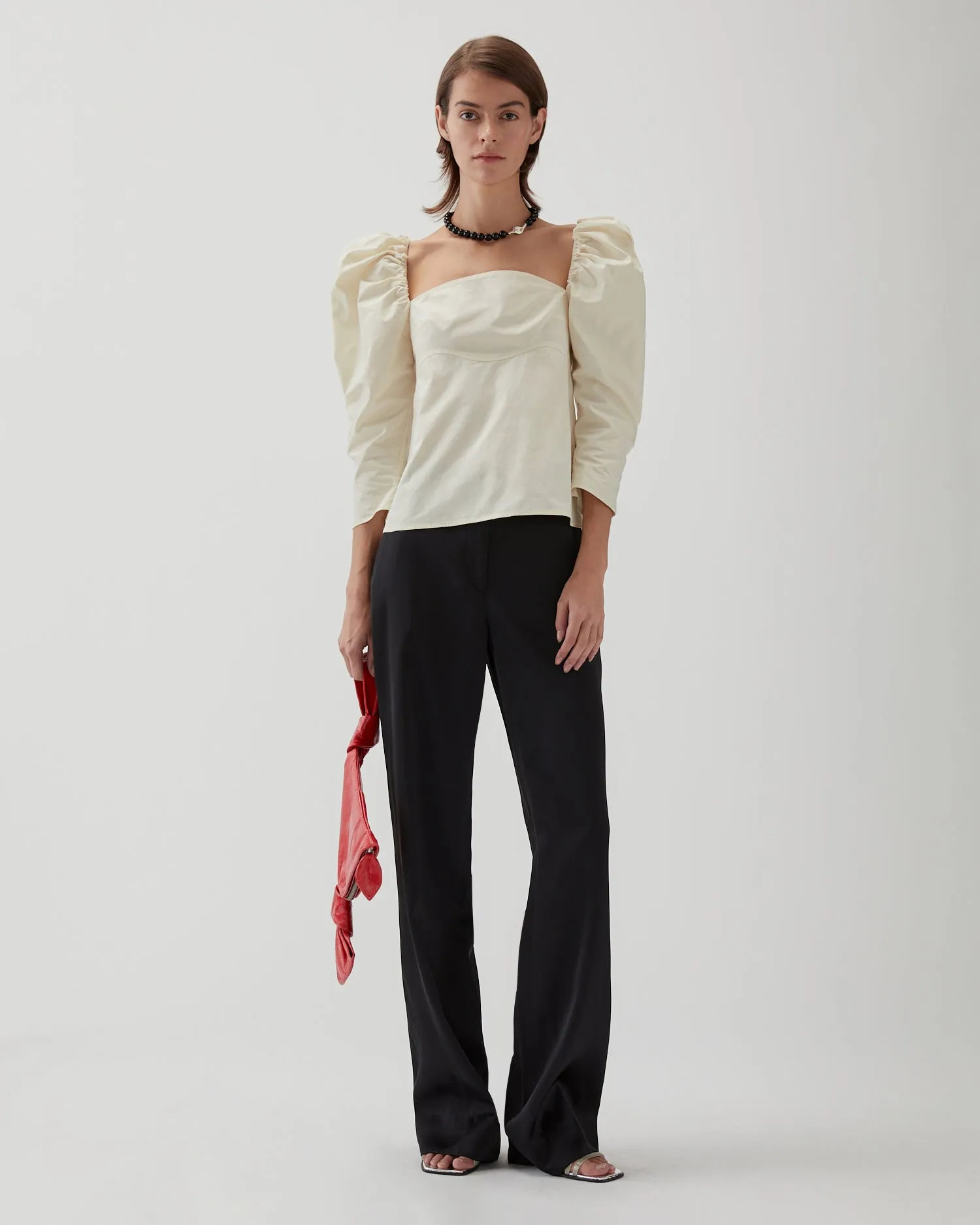 Anita Blouse Organic Cotton Off-White sold by Rejina Pyo