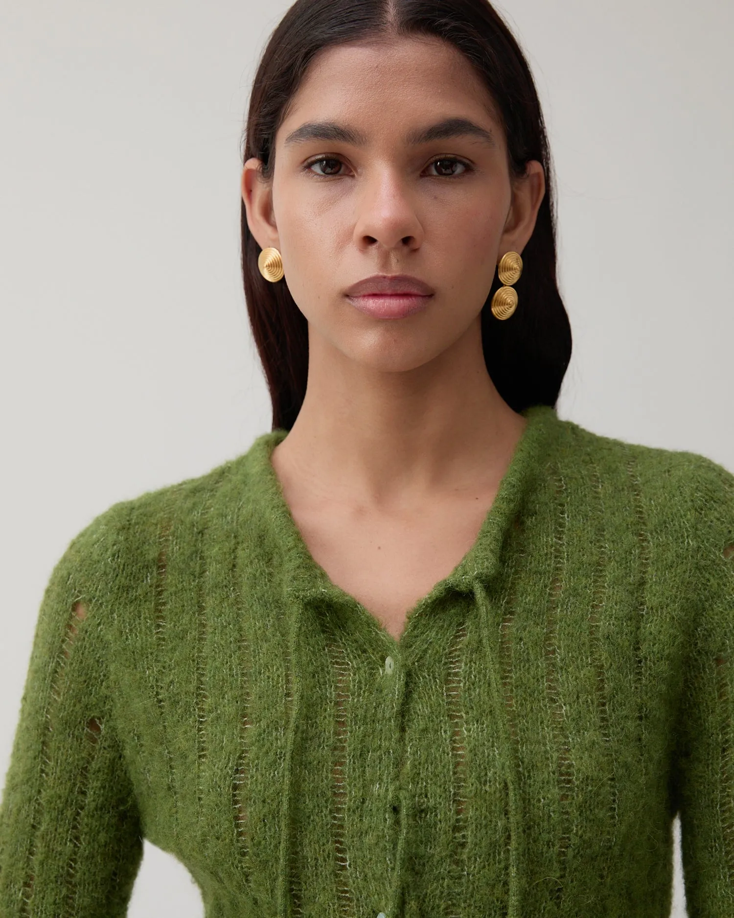 Asymmetric Spin Earrings Gold Plated sold by Rejina Pyo