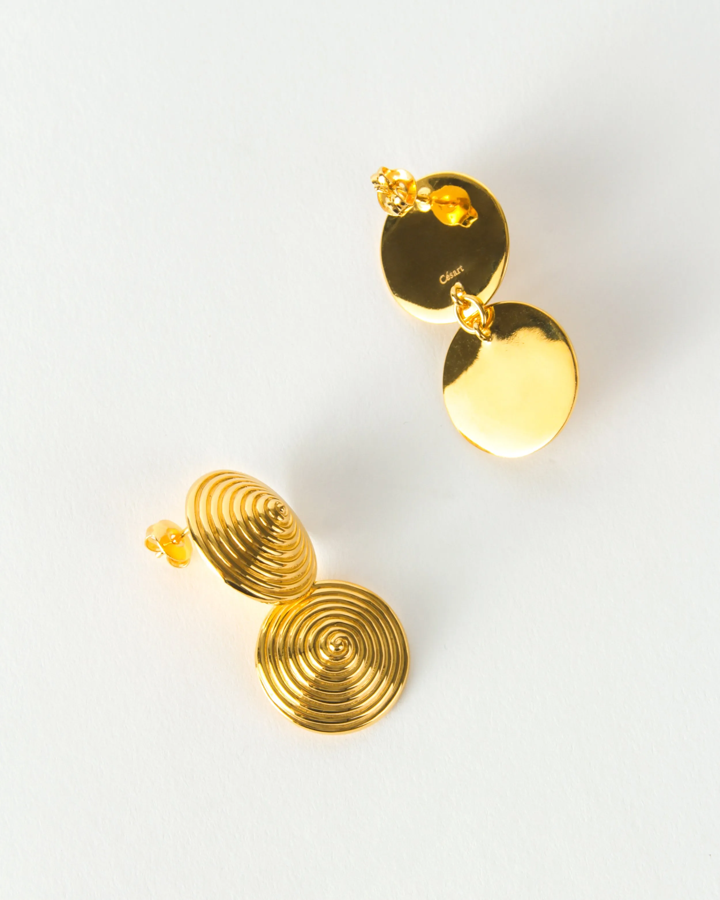 Double Spin Earrings Gold Plated sold by Rejina Pyo product image thumbnail 3