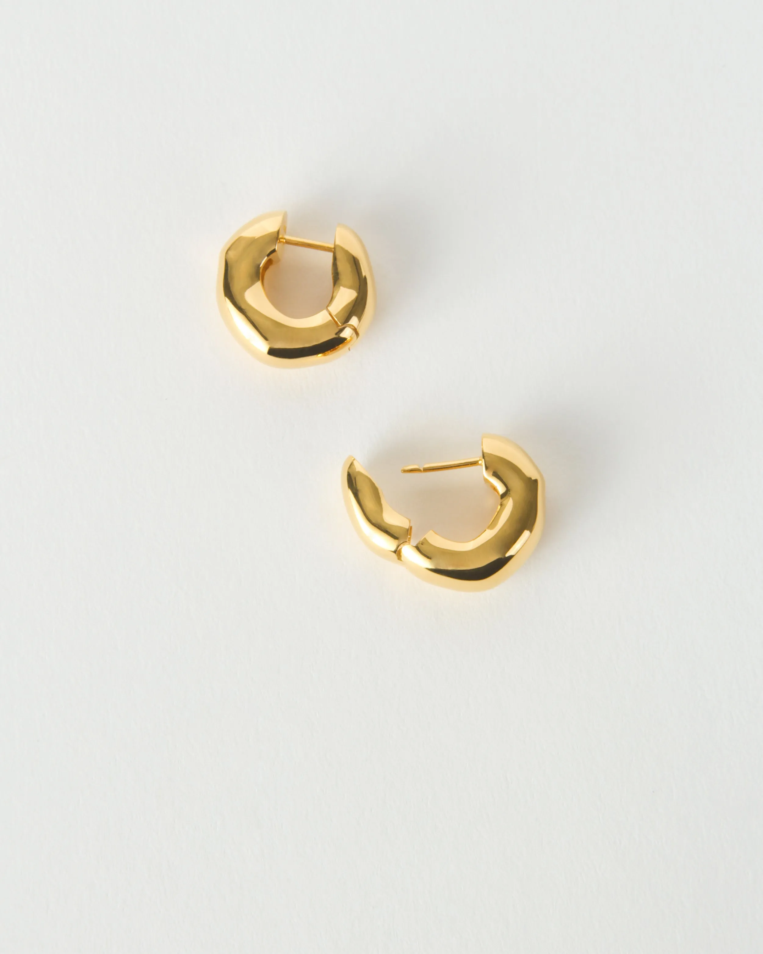 Molten Hinged Hoops Gold Plated sold by Rejina Pyo product image thumbnail 4