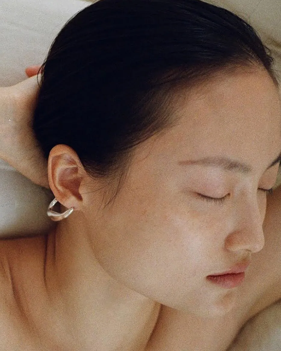 Oblong Hoops Silver Plated sold by Rejina Pyo product image thumbnail 5