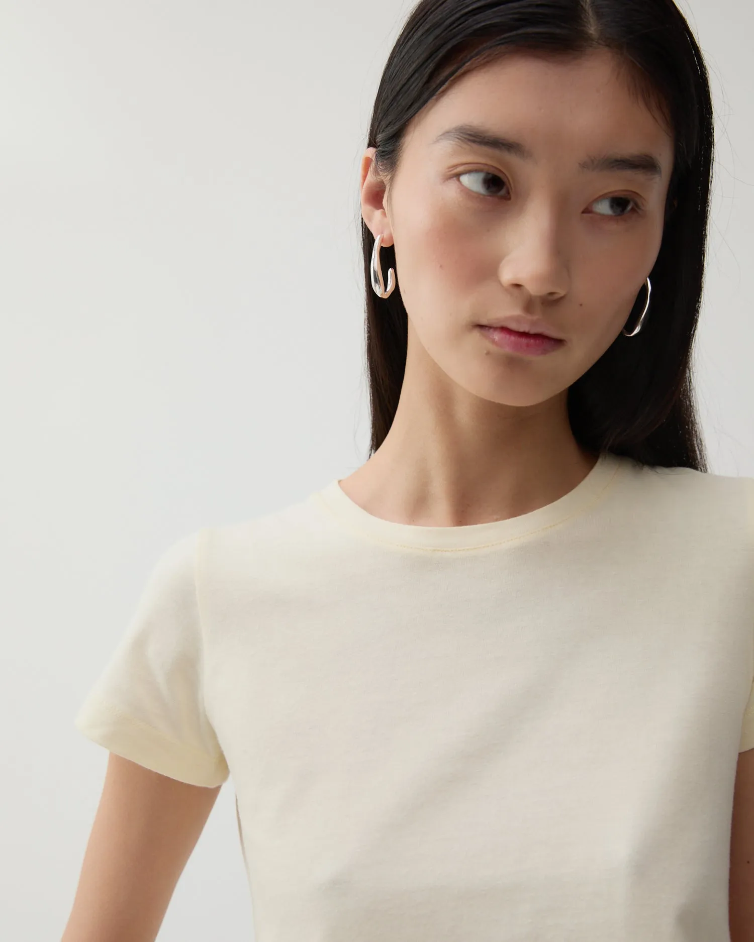 Oblong Hoops Silver Plated sold by Rejina Pyo product image thumbnail 2