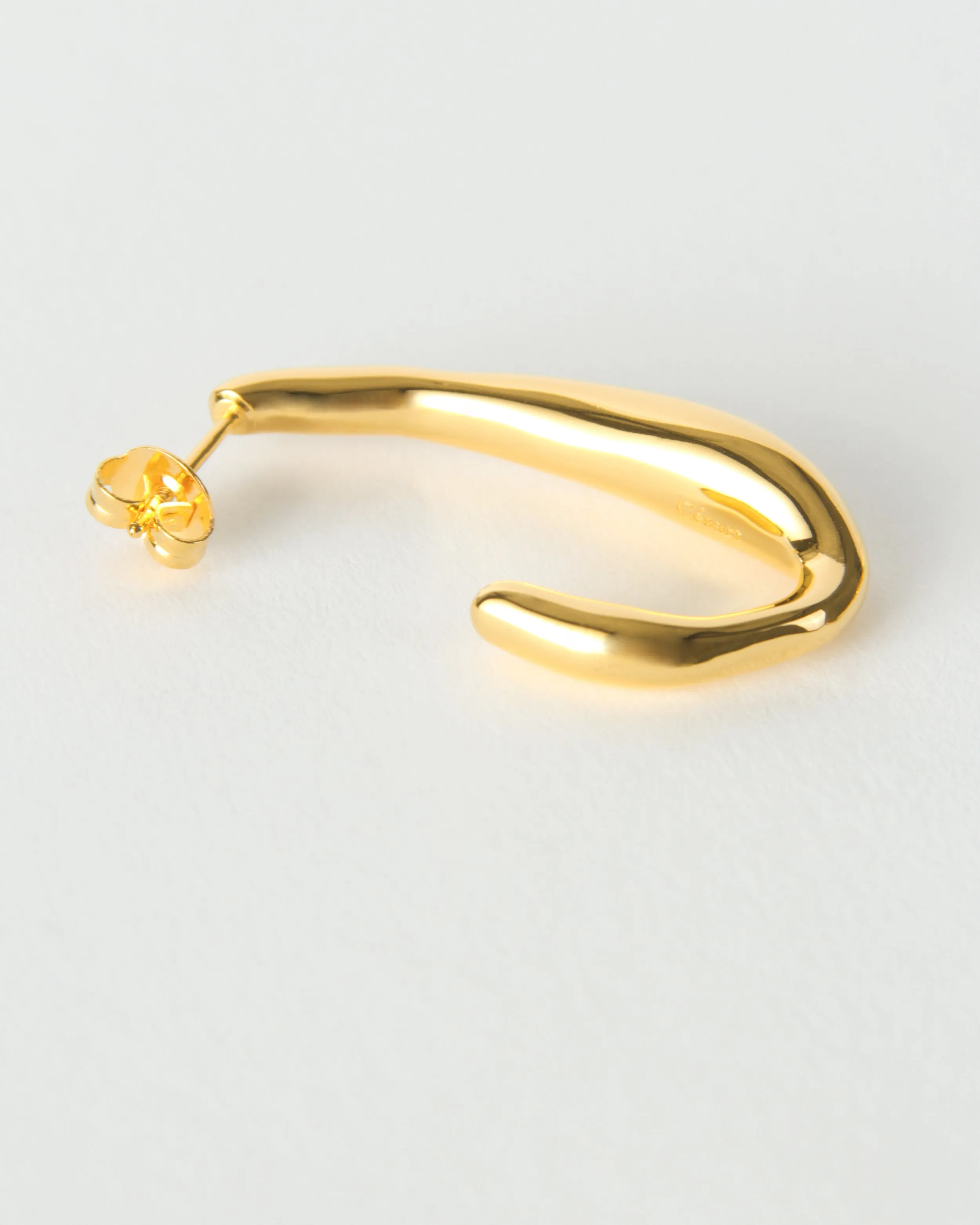 Oblong Hoops Gold Plated sold by Rejina Pyo product image thumbnail 3