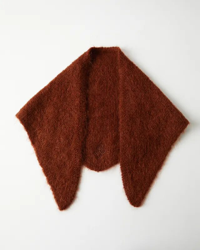 Triangle Scarf Alpaca Blend Brown sold by Rejina Pyo