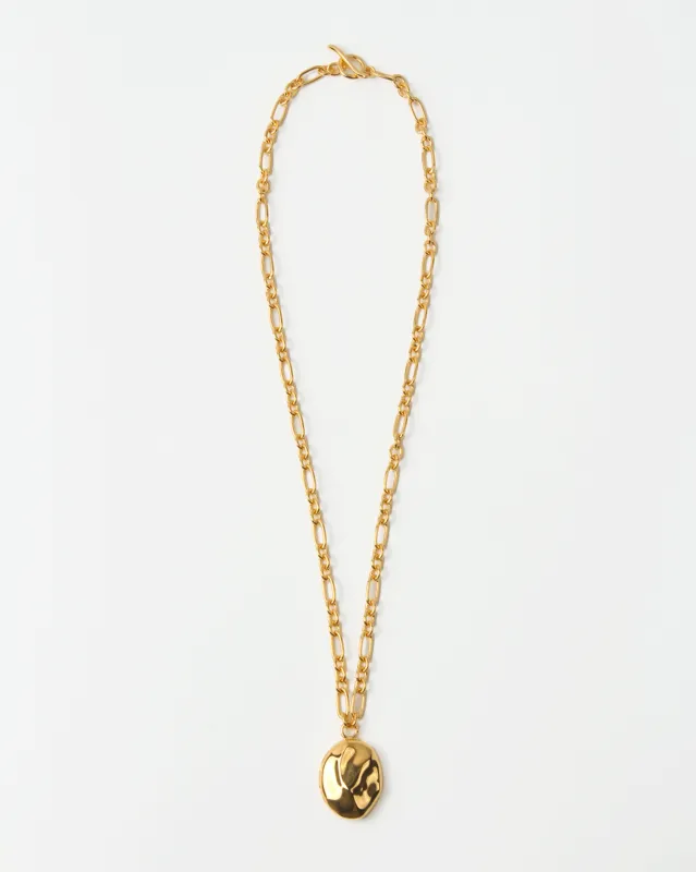 Molten Locket Necklace Gold Plated sold by Rejina Pyo