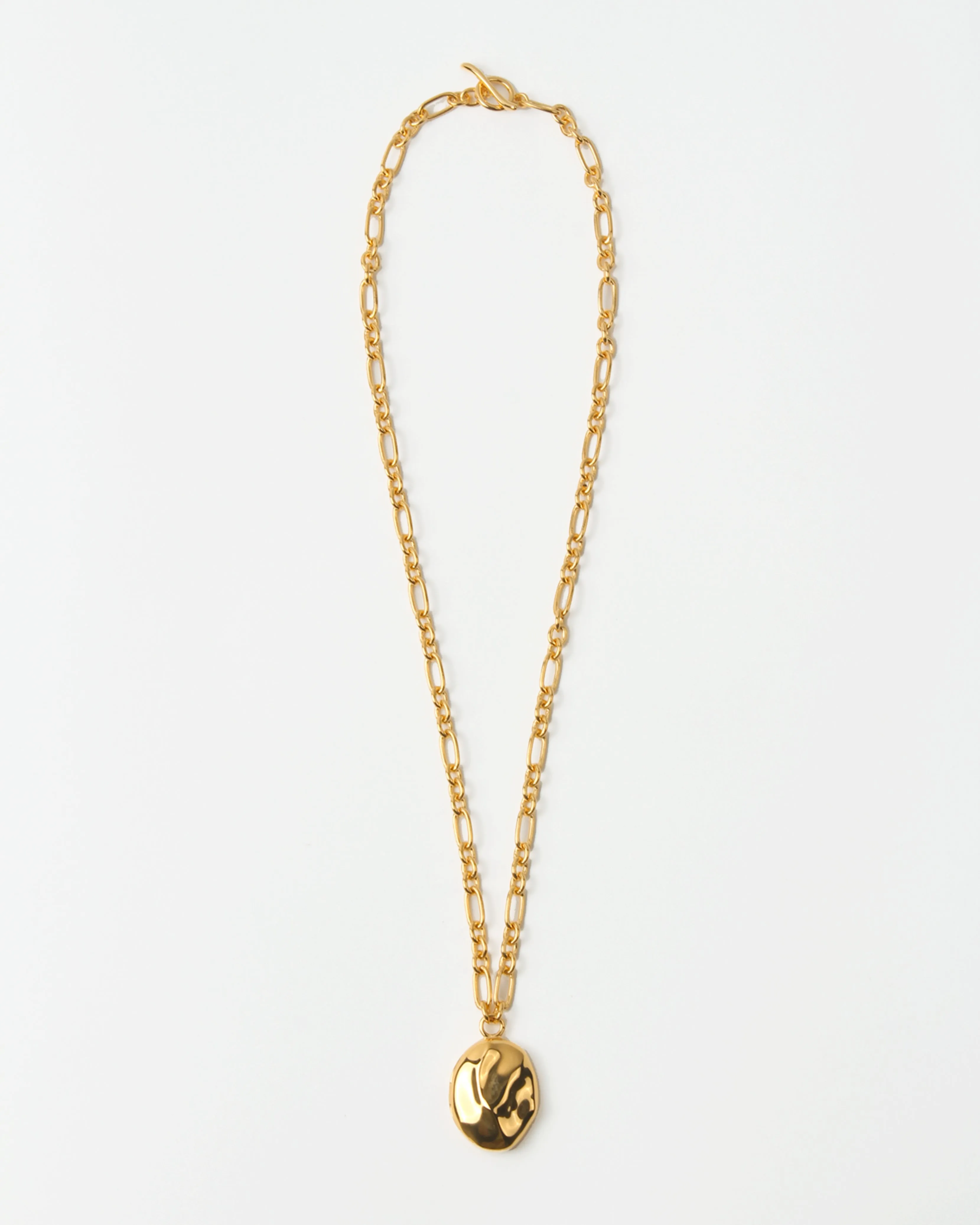 Molten Locket Necklace Gold Plated sold by Rejina Pyo