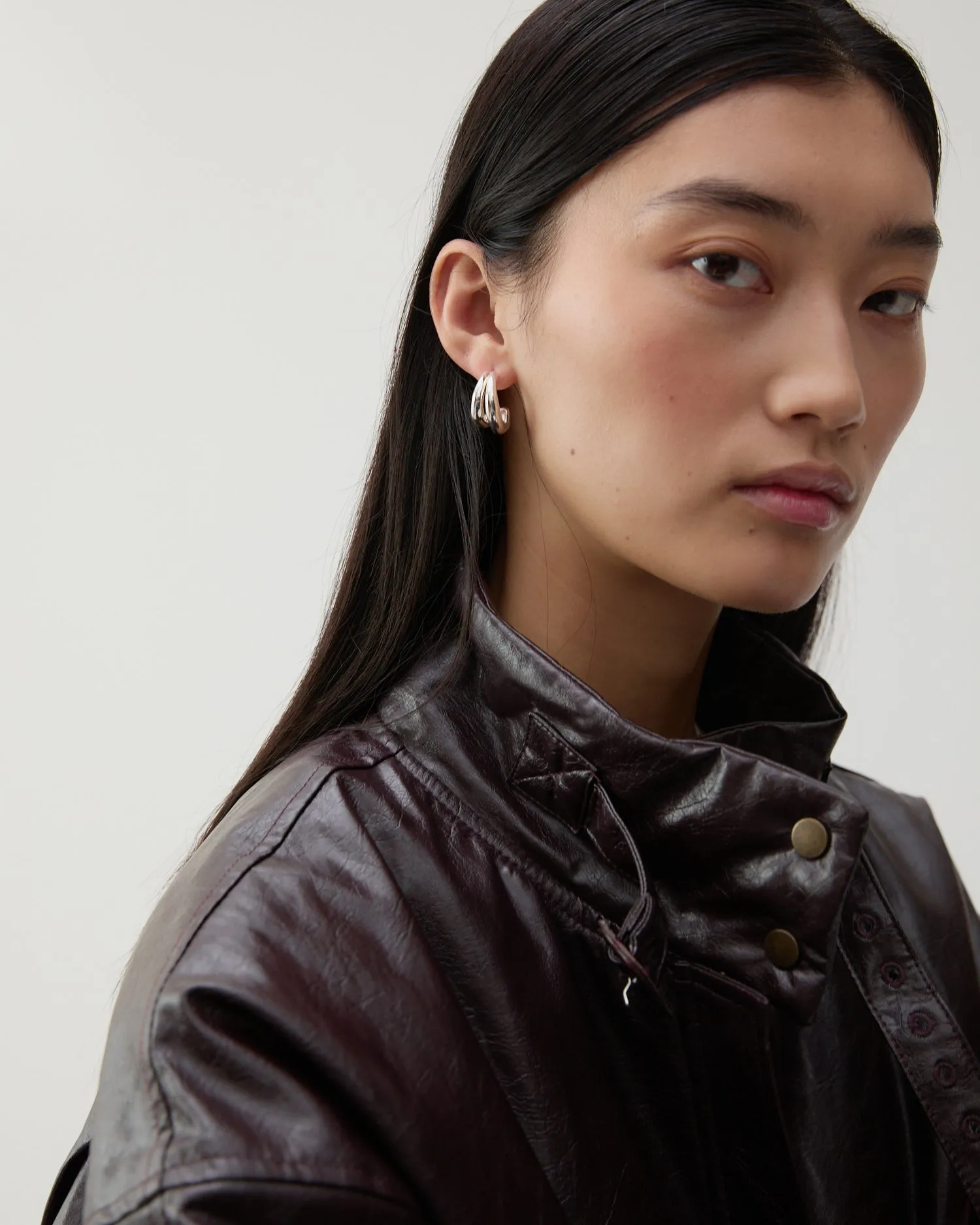 Double Hoops Silver Plated sold by Rejina Pyo