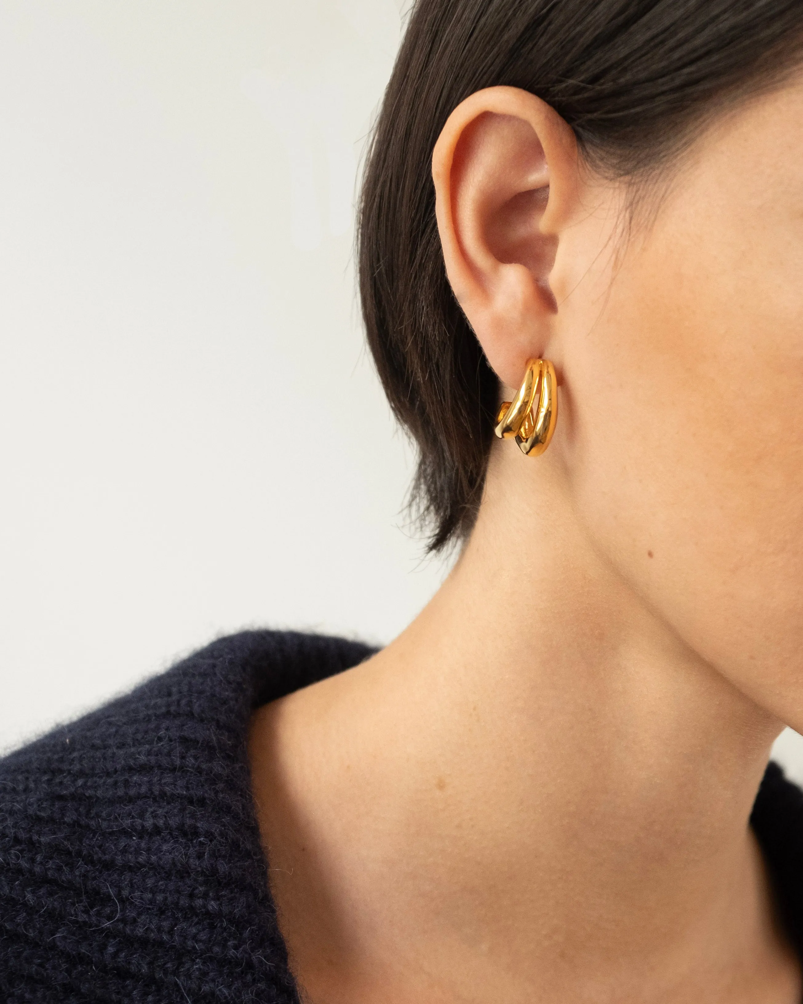 Double Hoops Gold Plated sold by Rejina Pyo product image thumbnail 3