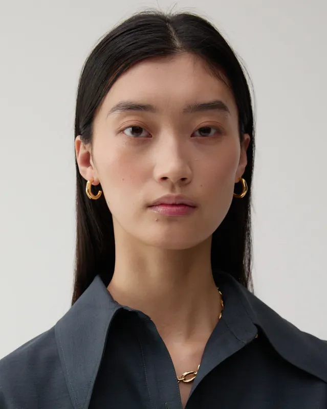 Small Hoops Gold Plated sold by Rejina Pyo