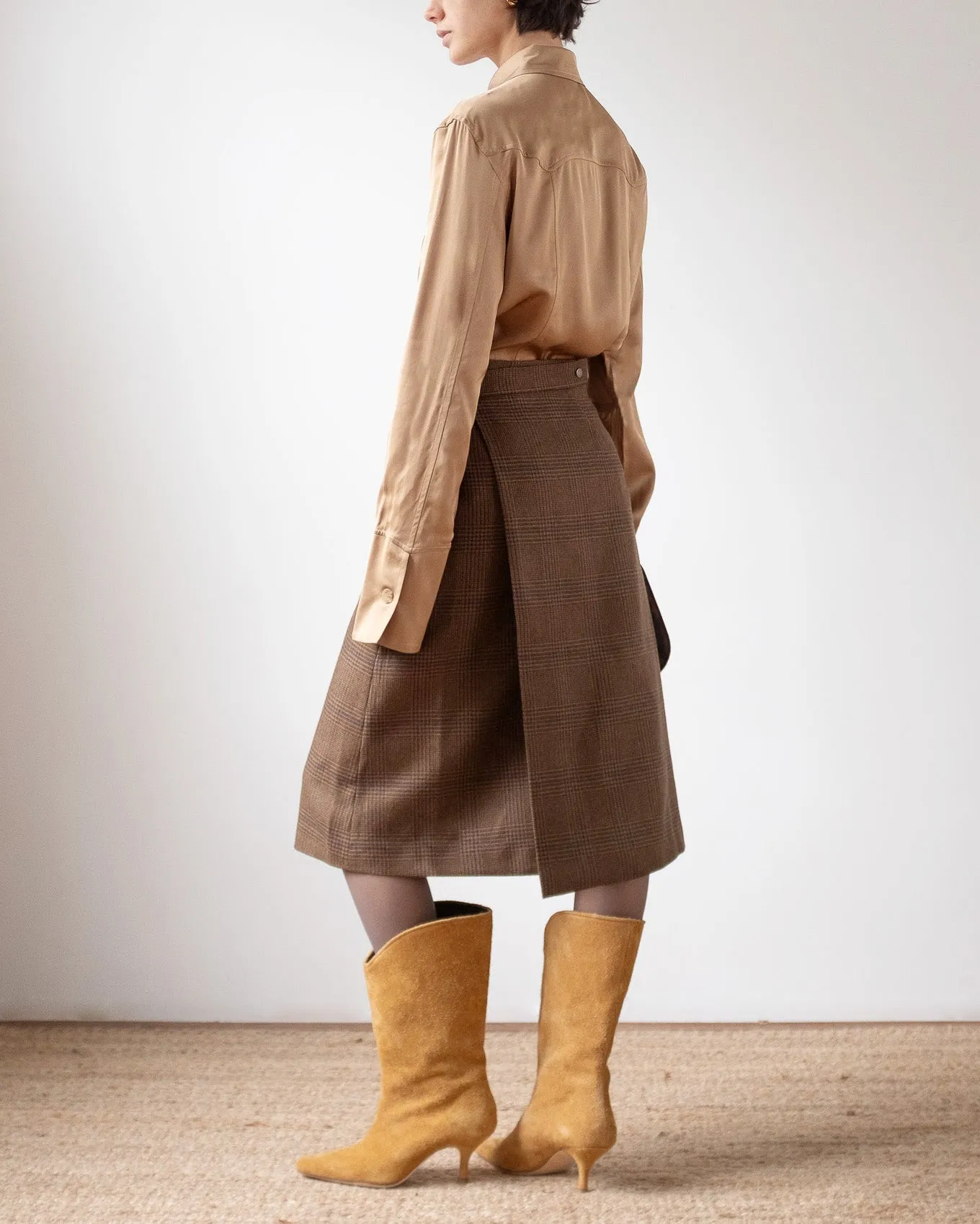 Camilla Shirt Satin Twill Tan sold by Rejina Pyo product image thumbnail 3