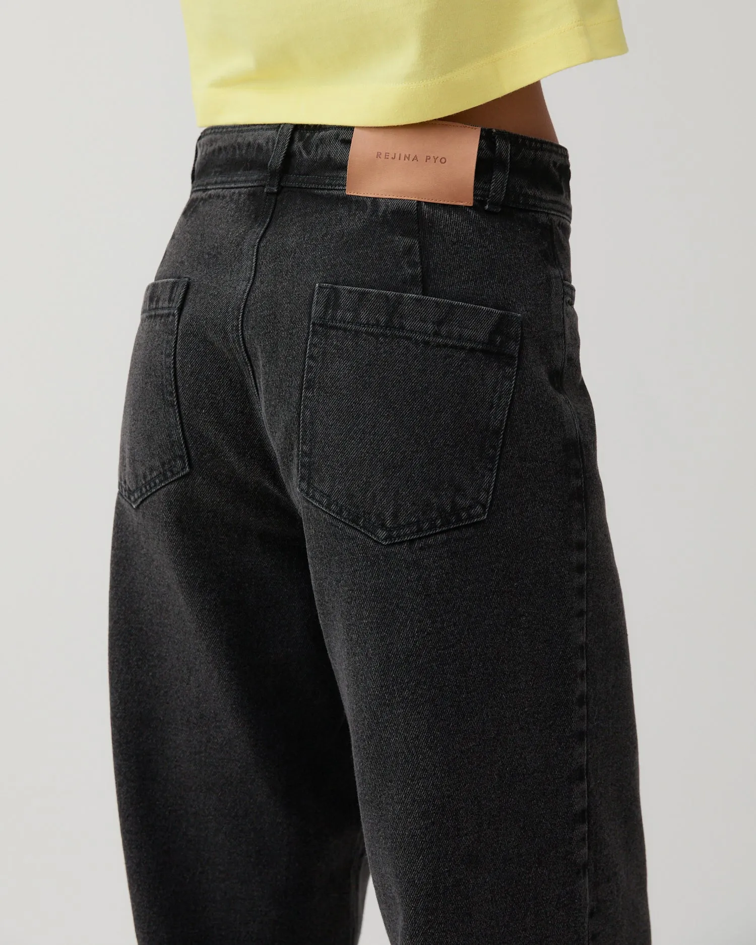 Maude Trousers Organic Cotton Denim Black sold by Rejina Pyo product image thumbnail 4