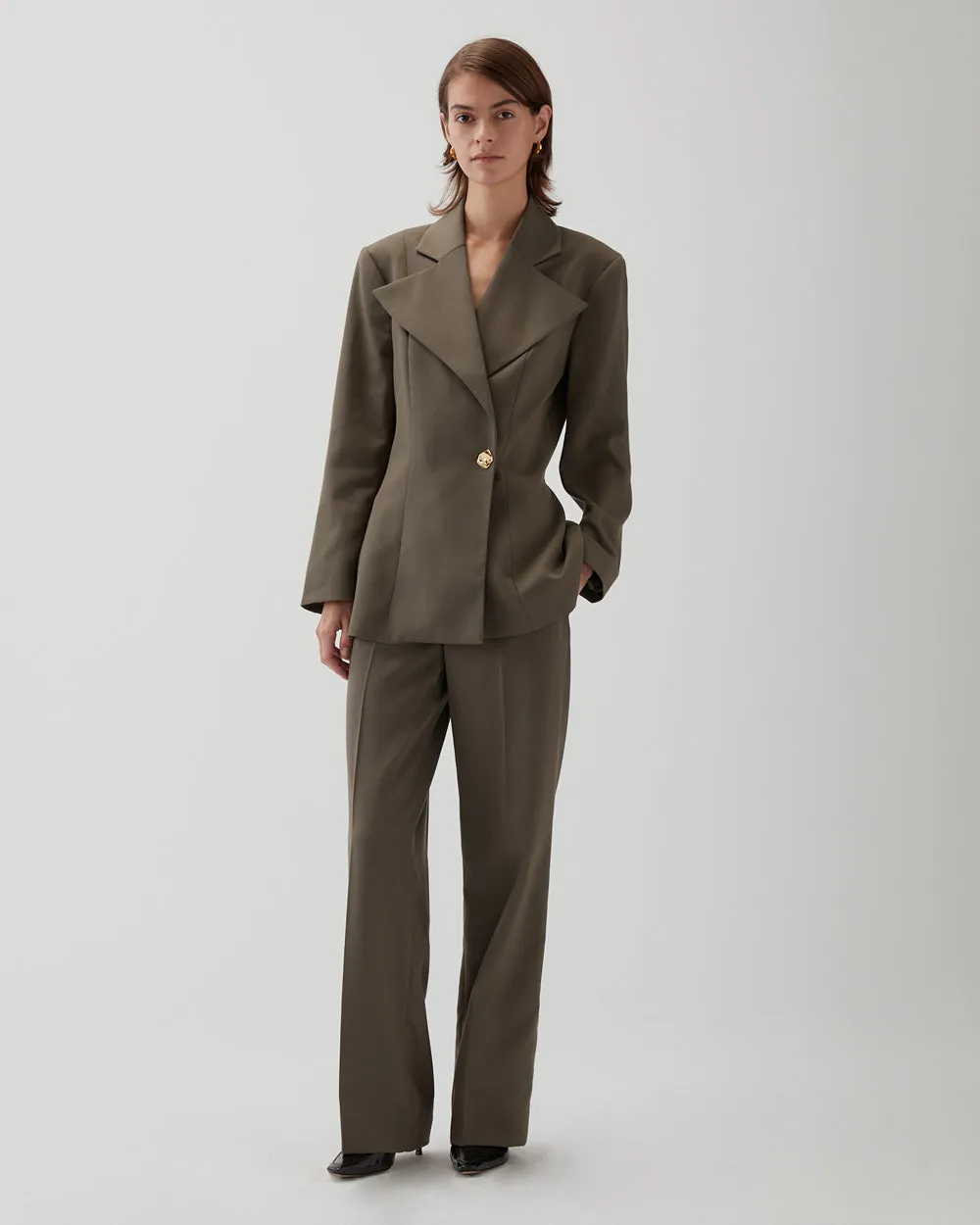 Leila Blazer Tencel Blend Grey sold by Rejina Pyo product image thumbnail 2