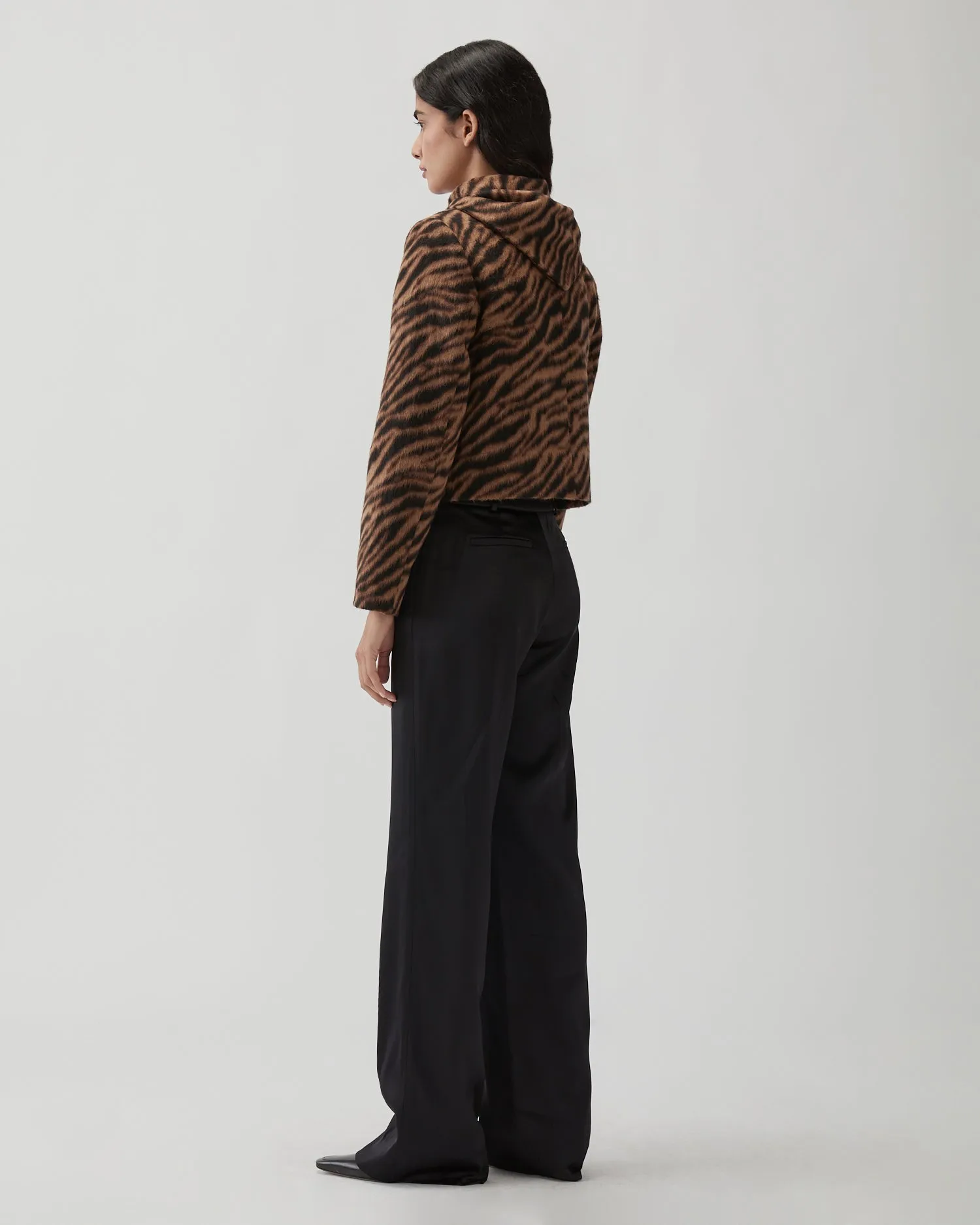 Cleo Jacket Wool Blend Jacquard Tiger Beige sold by Rejina Pyo product image thumbnail 4