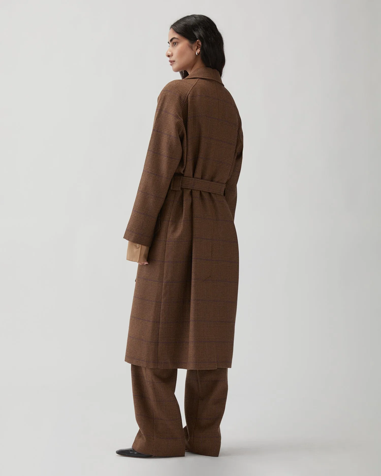 Alice Coat Wool Check Brown sold by Rejina Pyo product image thumbnail 3