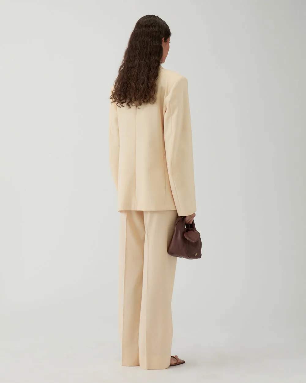 Isla Blazer Wool Blend Suiting Butter sold by Rejina Pyo product image thumbnail 3