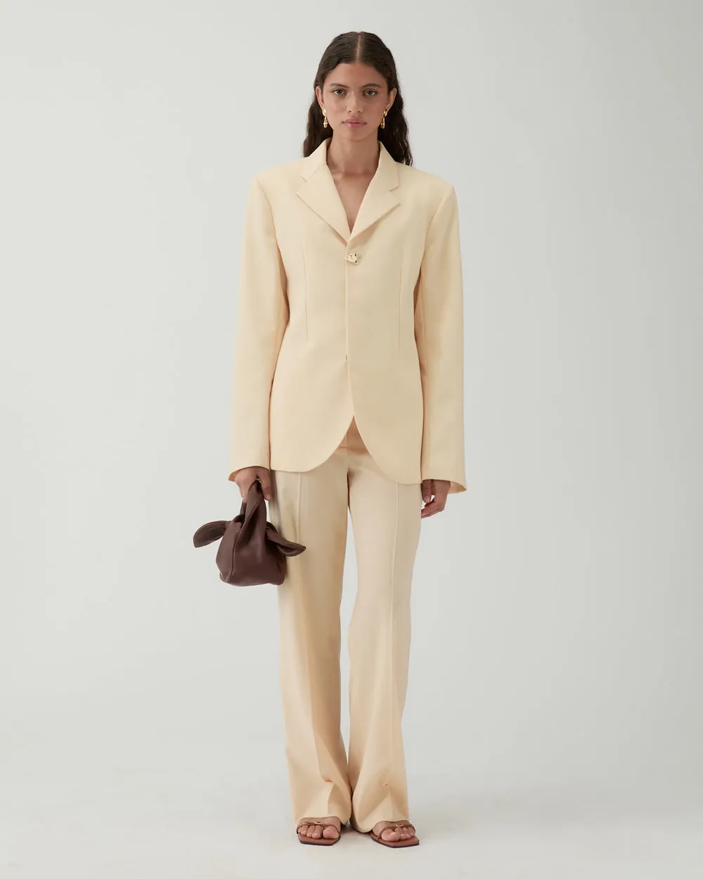 Isla Blazer Wool Blend Suiting Butter sold by Rejina Pyo product image thumbnail 2