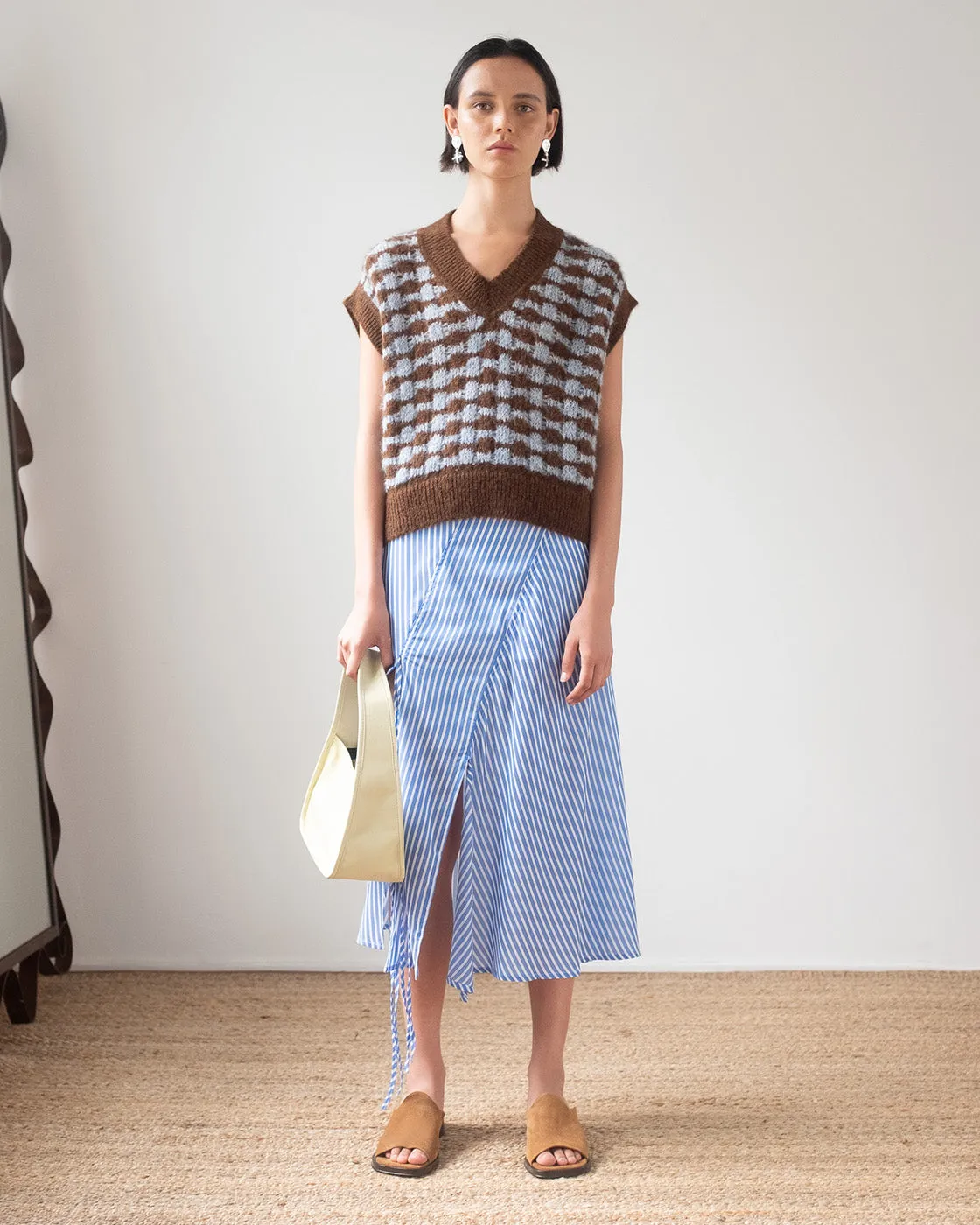 Jamie Vest Alpaca Blend Blue sold by Rejina Pyo