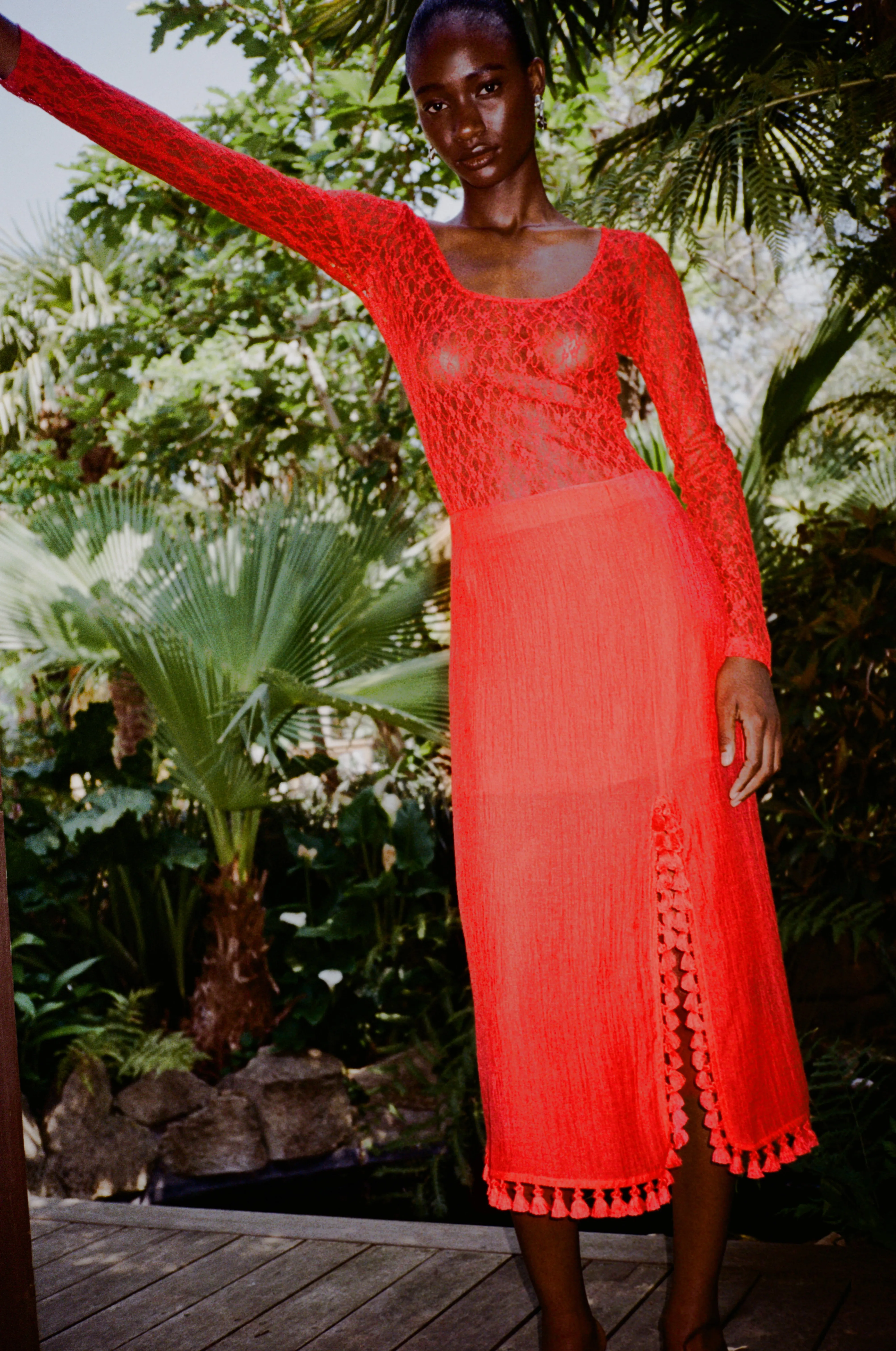 Ayla Skirt Tencel Blend Red sold by Rejina Pyo product image thumbnail 5