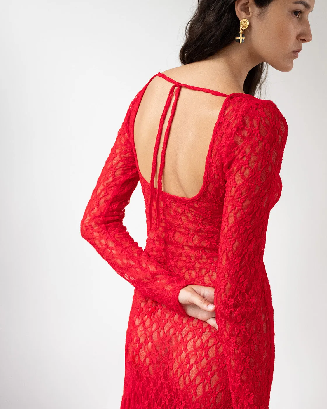 Mila Dress Lace Red sold by Rejina Pyo product image thumbnail 3