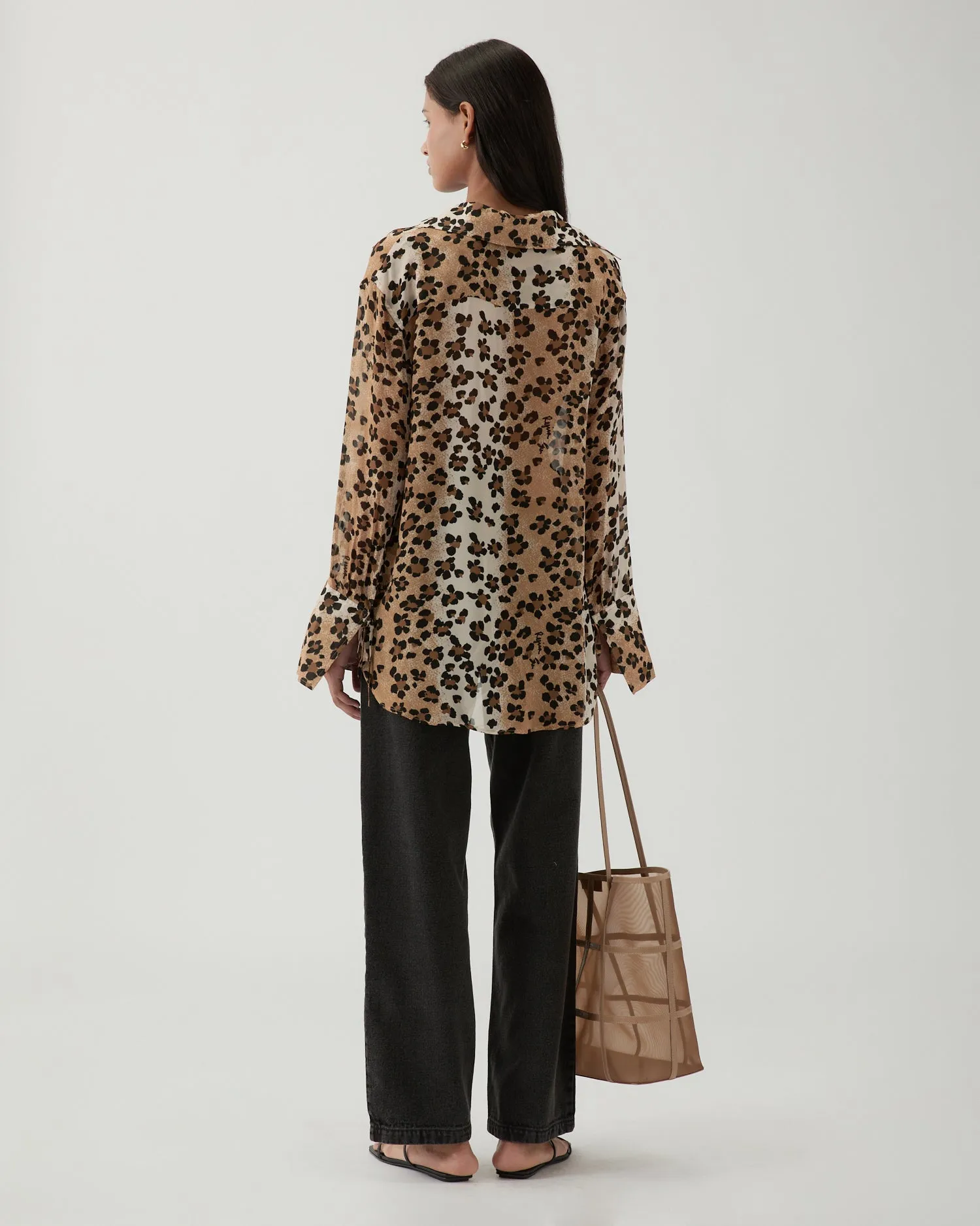 Saskia Shirt Viscose Chiffon Print Beige sold by Rejina Pyo product image thumbnail 3