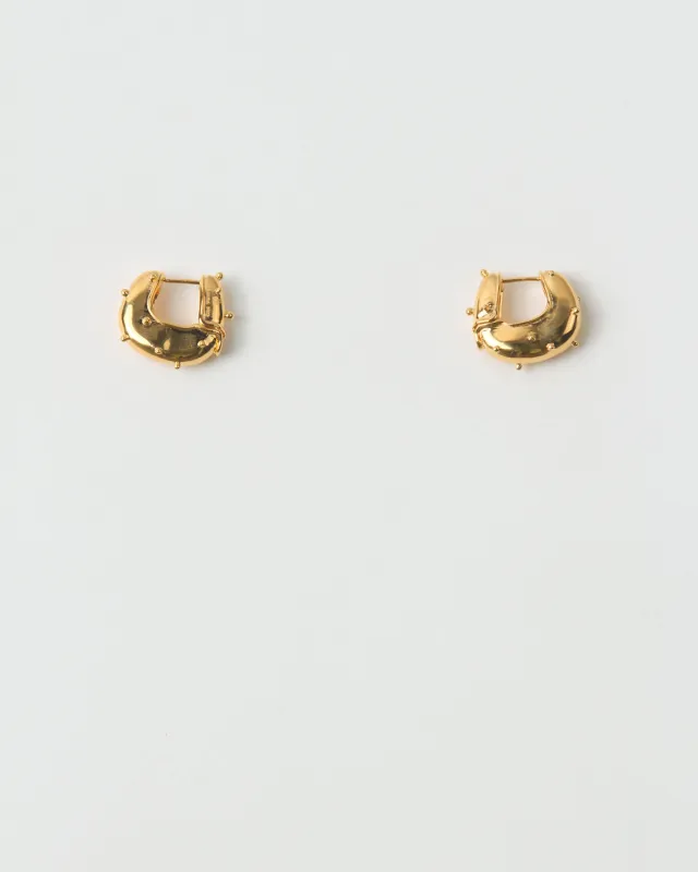 Iris Hoop Earrings Gold Vermeil sold by Rejina Pyo