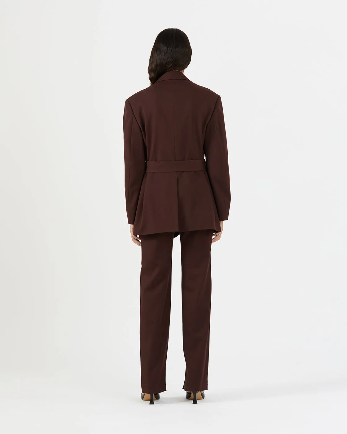 Simone Jacket Wool Blend Twill Burgundy sold by Rejina Pyo product image thumbnail 2