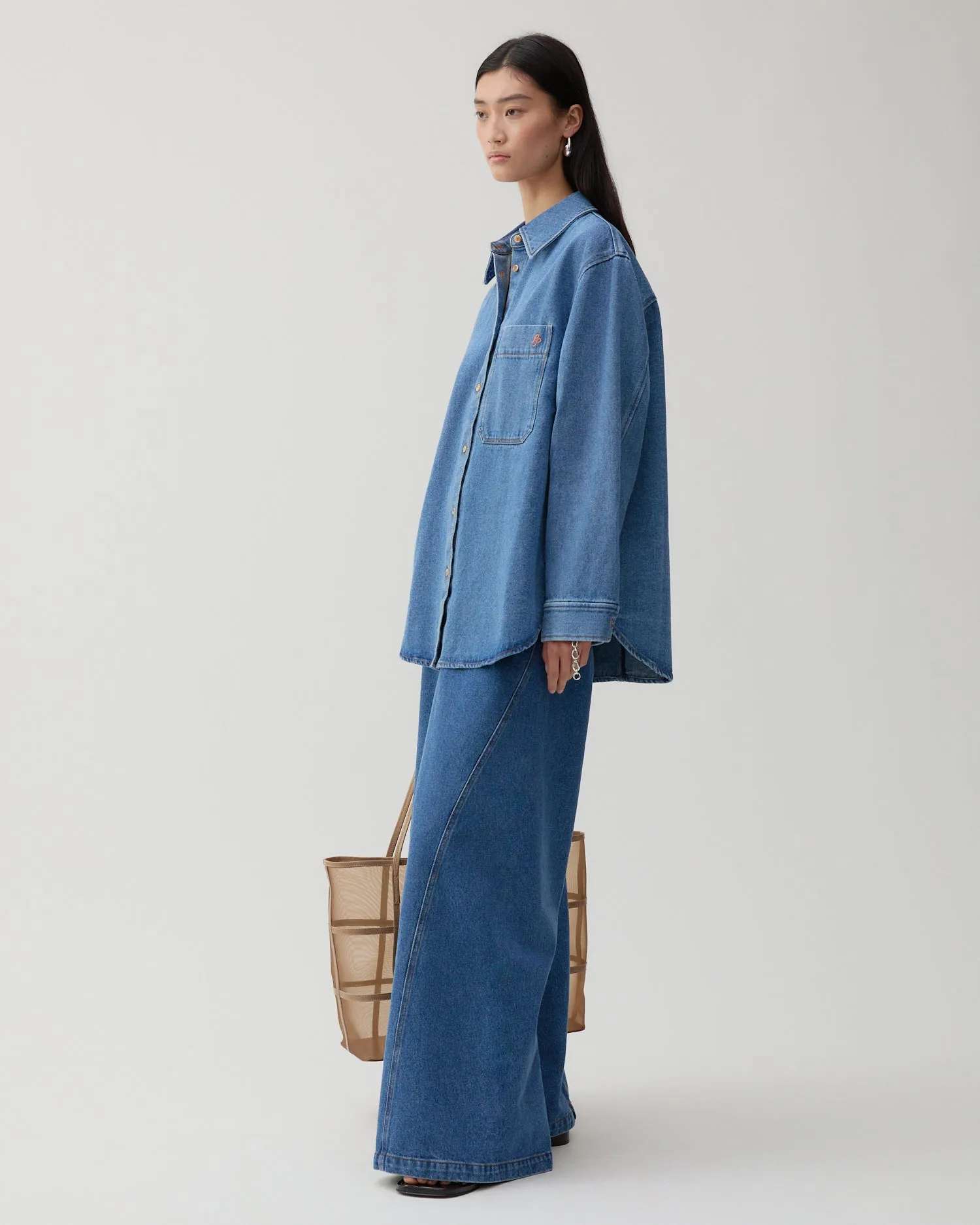 Caprice Shirt Organic Cotton Denim Indigo sold by Rejina Pyo product image thumbnail 3