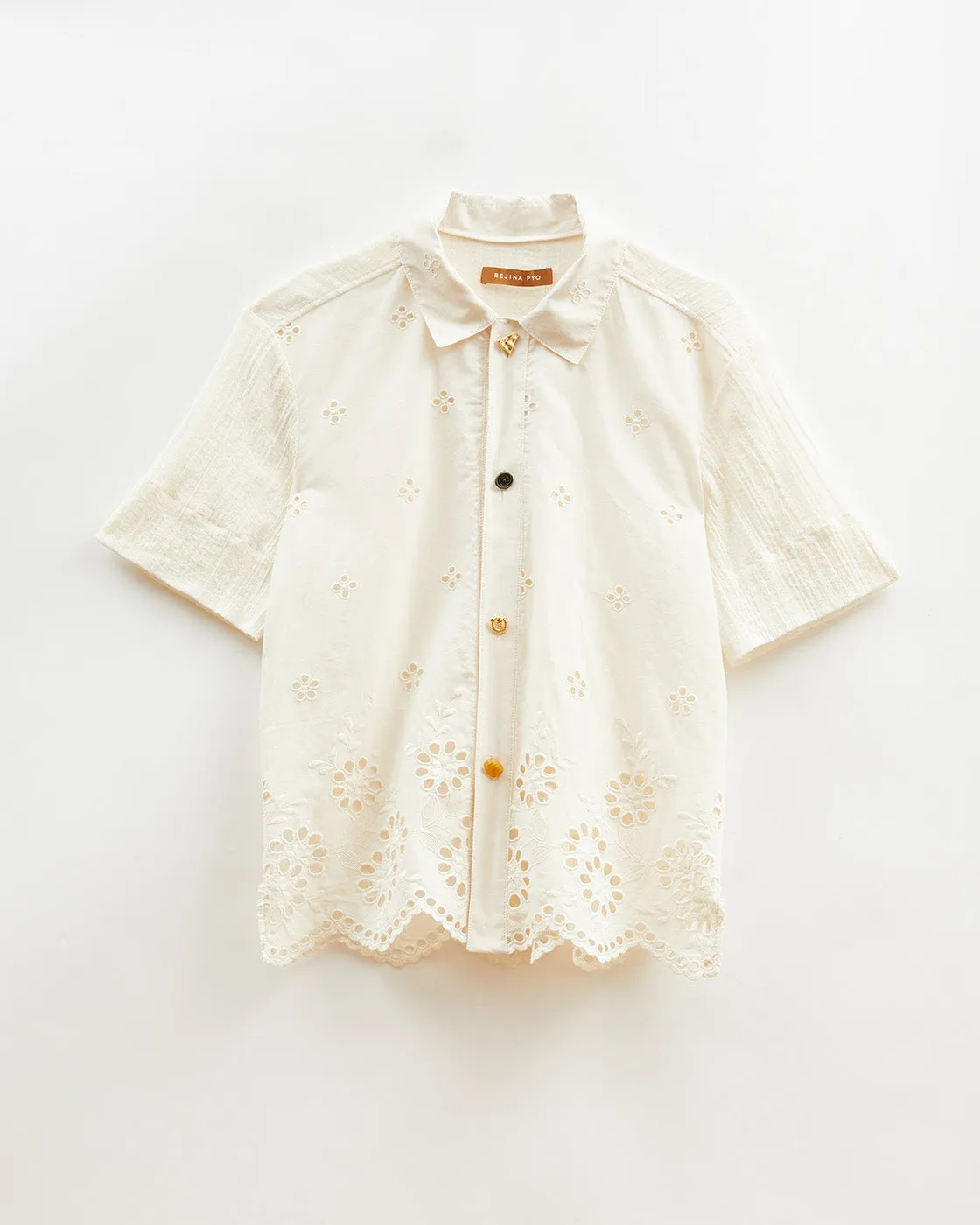 Marty Shirt Cotton Embroidery Cream sold by Rejina Pyo product image thumbnail 4