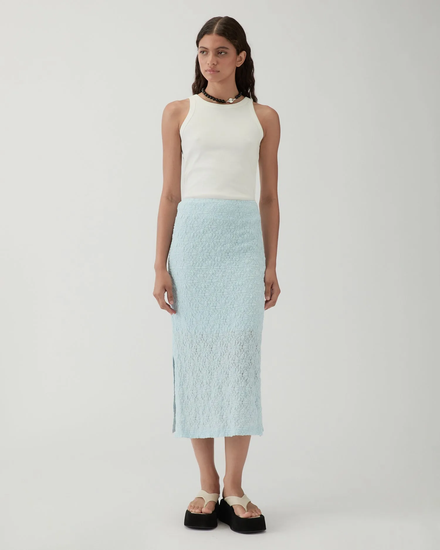 Justine Skirt Lace Floral Blue sold by Rejina Pyo product image thumbnail 2