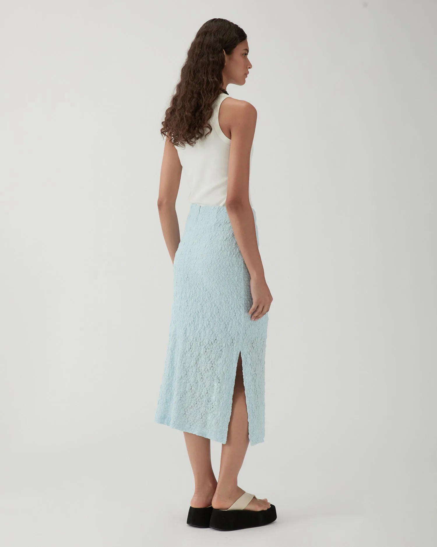 Justine Skirt Lace Floral Blue sold by Rejina Pyo product image thumbnail 4