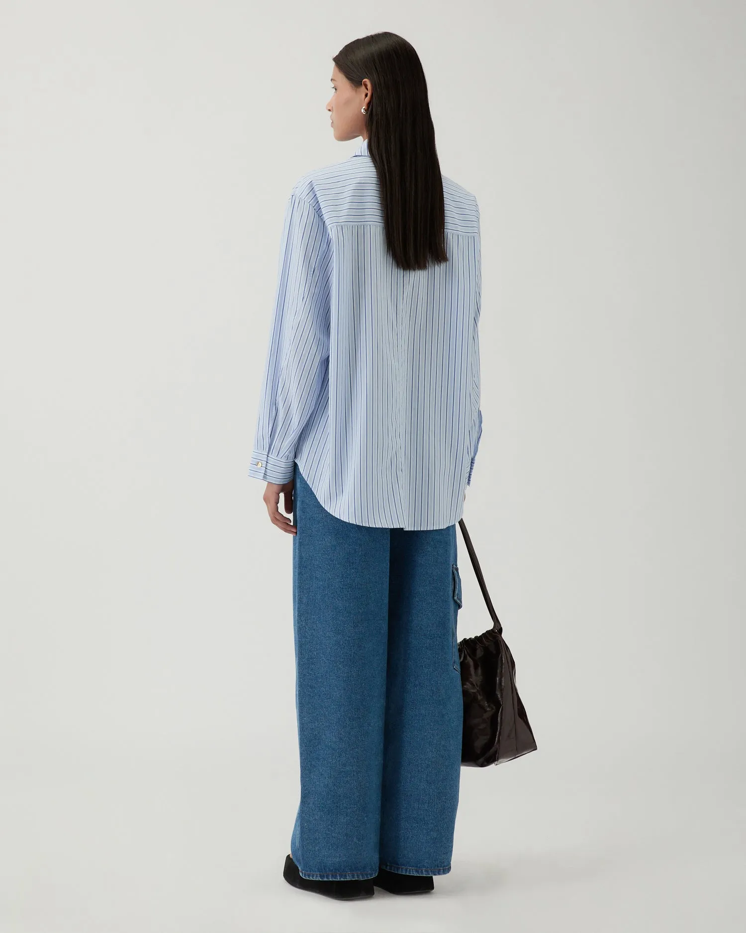 Caprice Shirt Cotton Stripe Blue sold by Rejina Pyo product image thumbnail 3