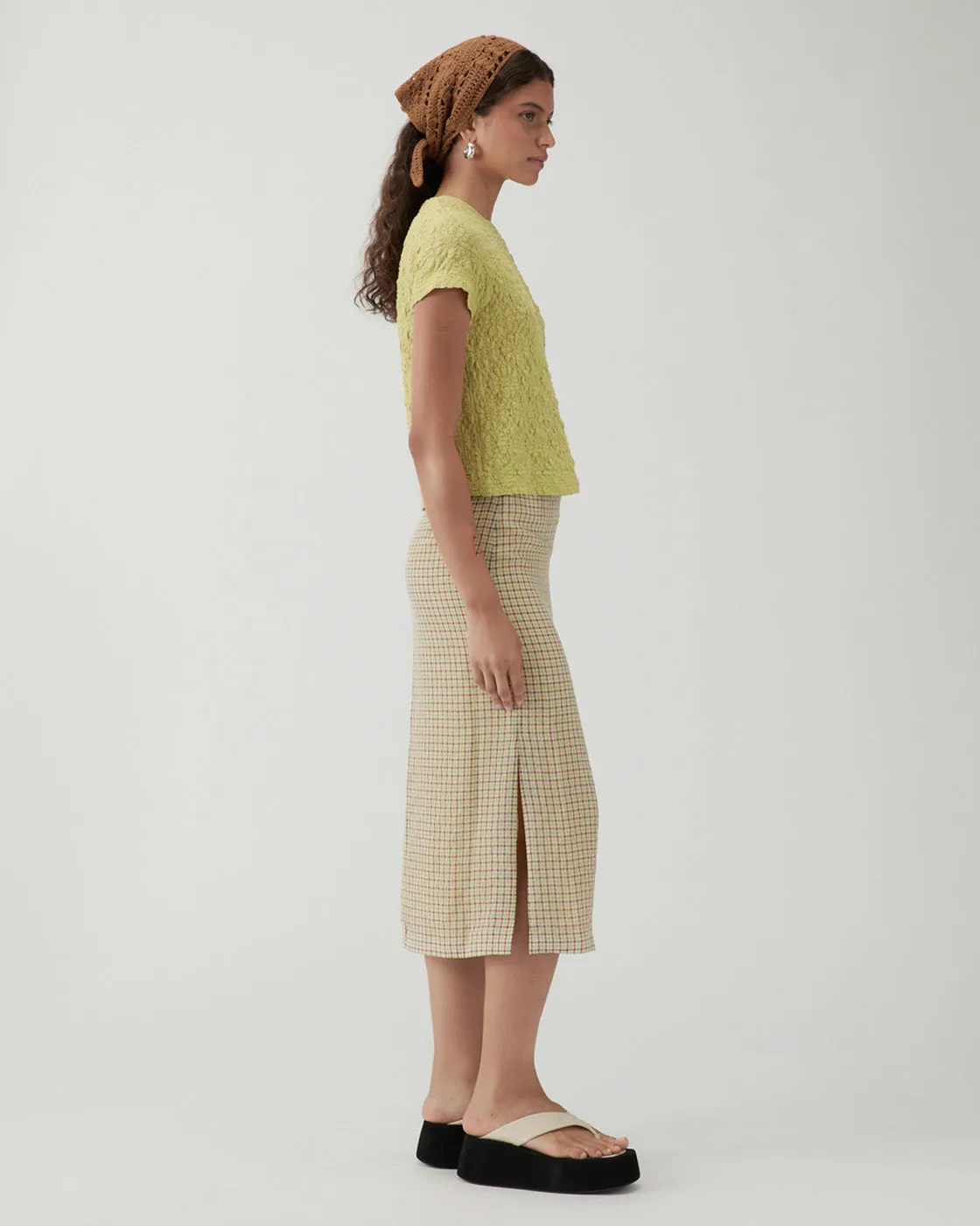 Adina T-shirt Lace Floral Lime sold by Rejina Pyo product image thumbnail 4