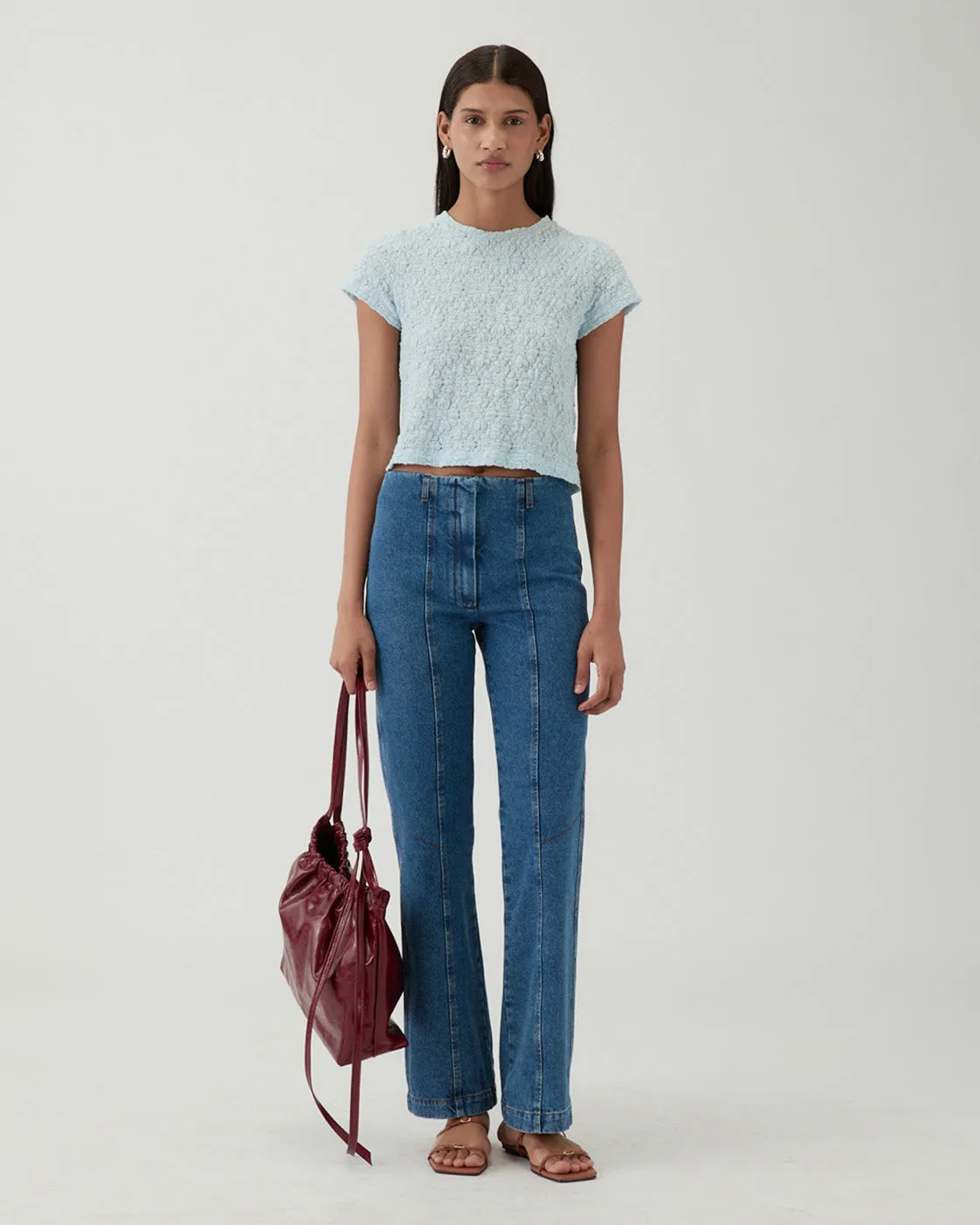 Adina T-shirt Lace Floral Blue sold by Rejina Pyo product image thumbnail 2