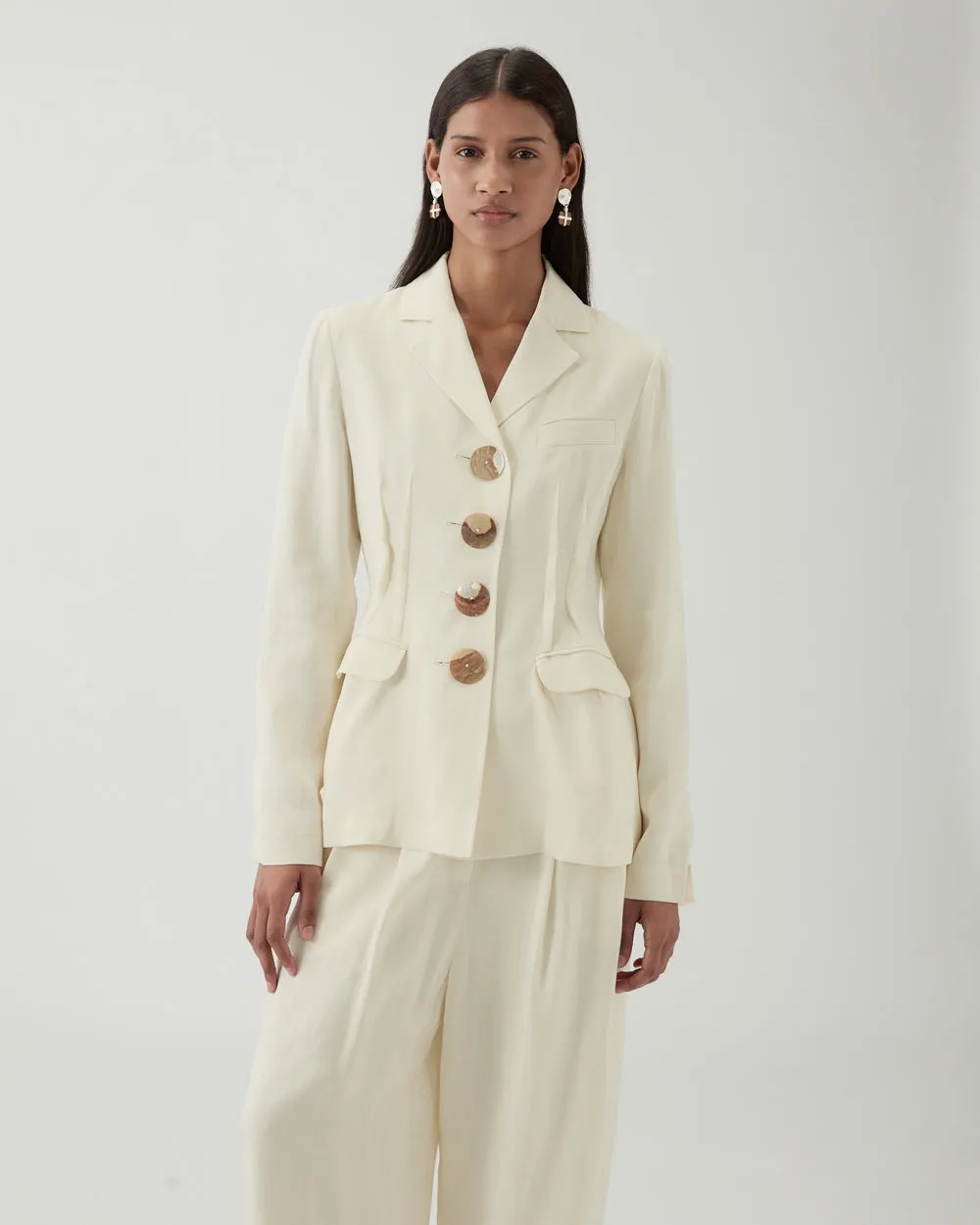 Etta Jacket Viscose Off-White sold by Rejina Pyo product image thumbnail 2