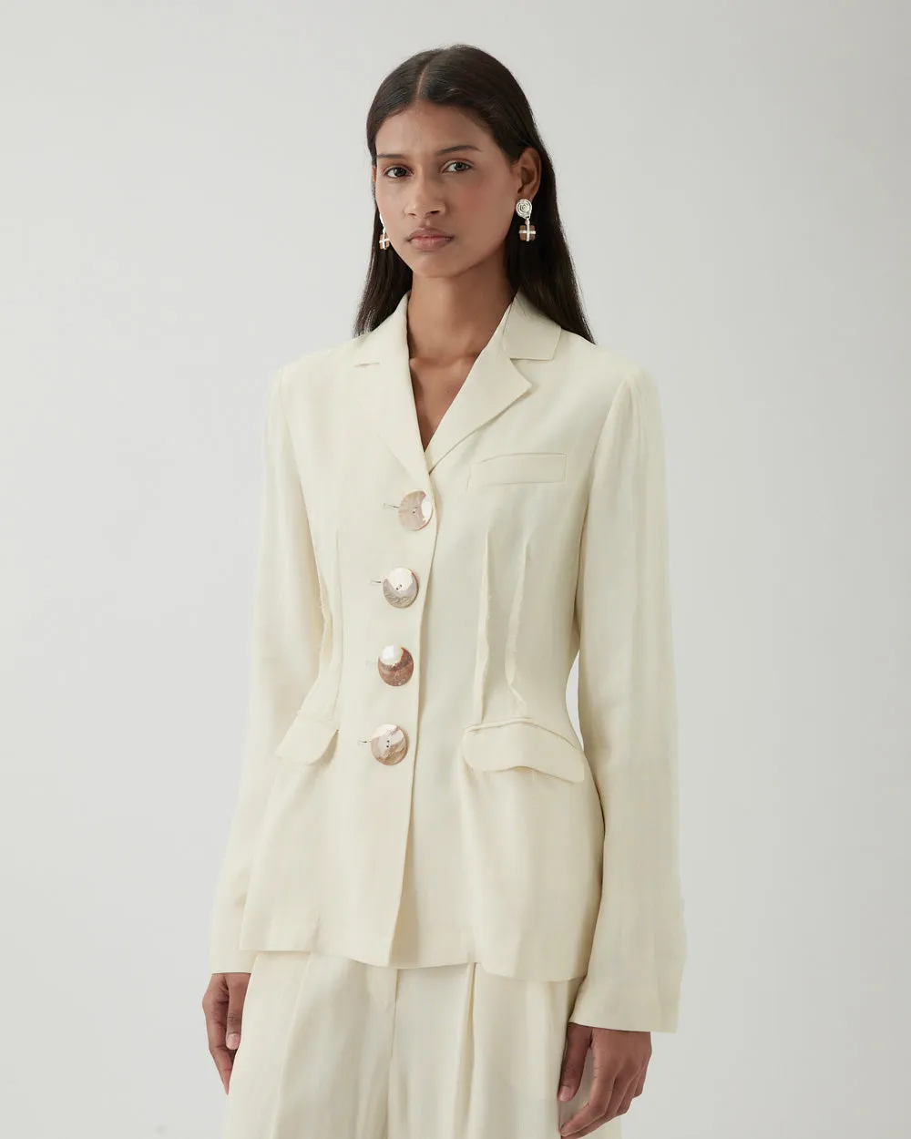 Etta Jacket Viscose Off-White sold by Rejina Pyo product image thumbnail 4