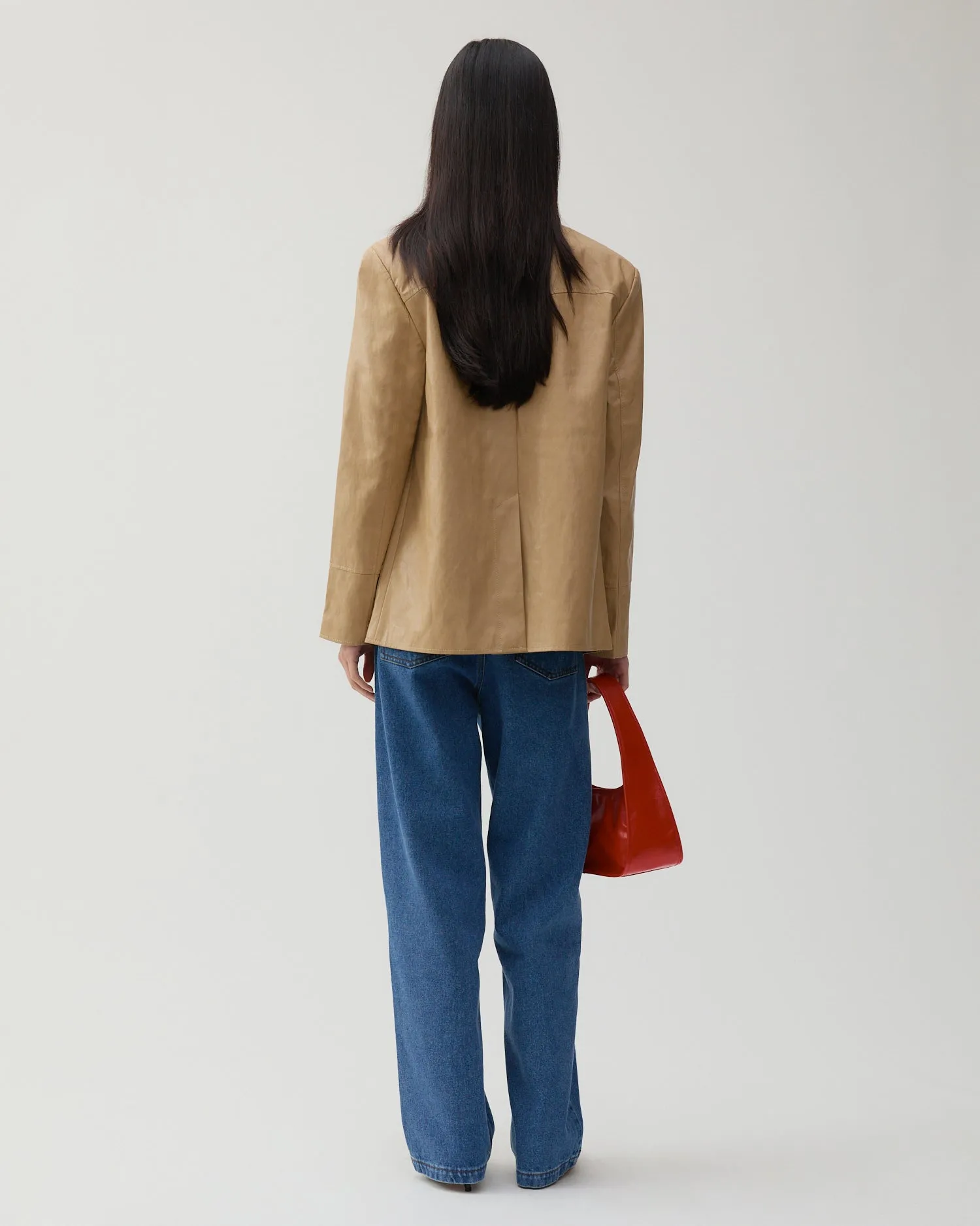 Andrea Jacket Faux Leather Beige sold by Rejina Pyo product image thumbnail 3